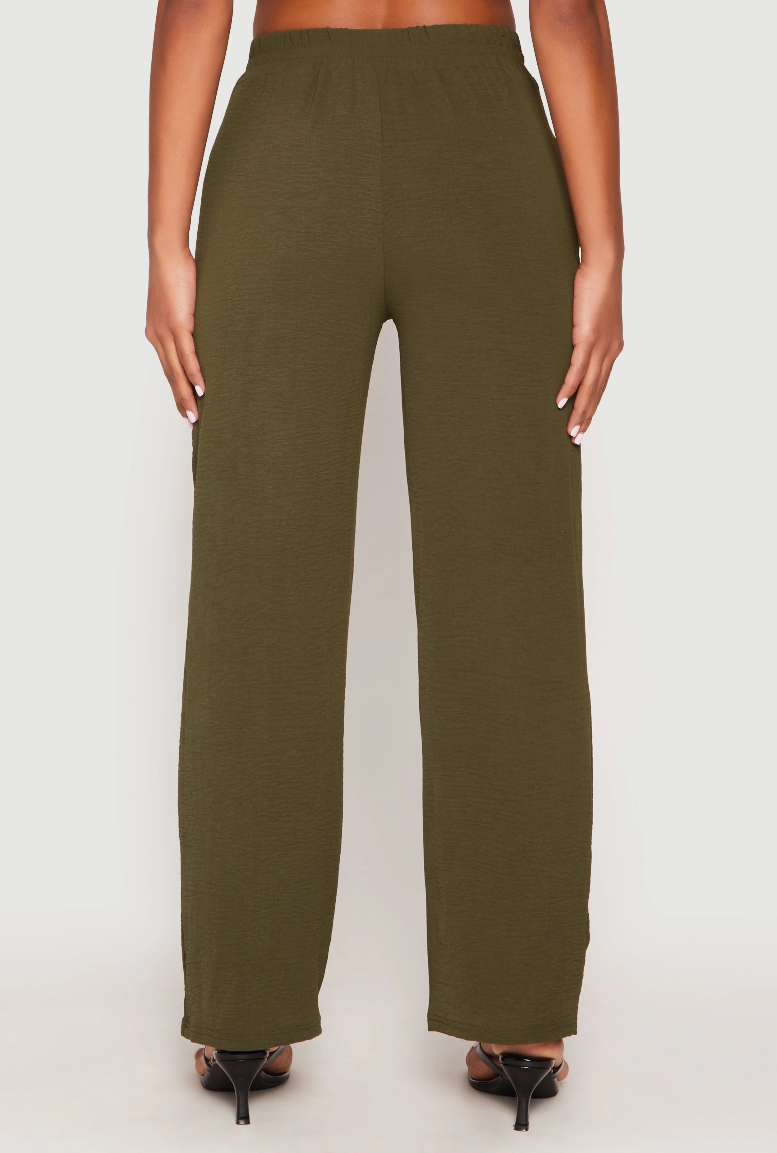 Airy Chain Detail Belted Front Pants