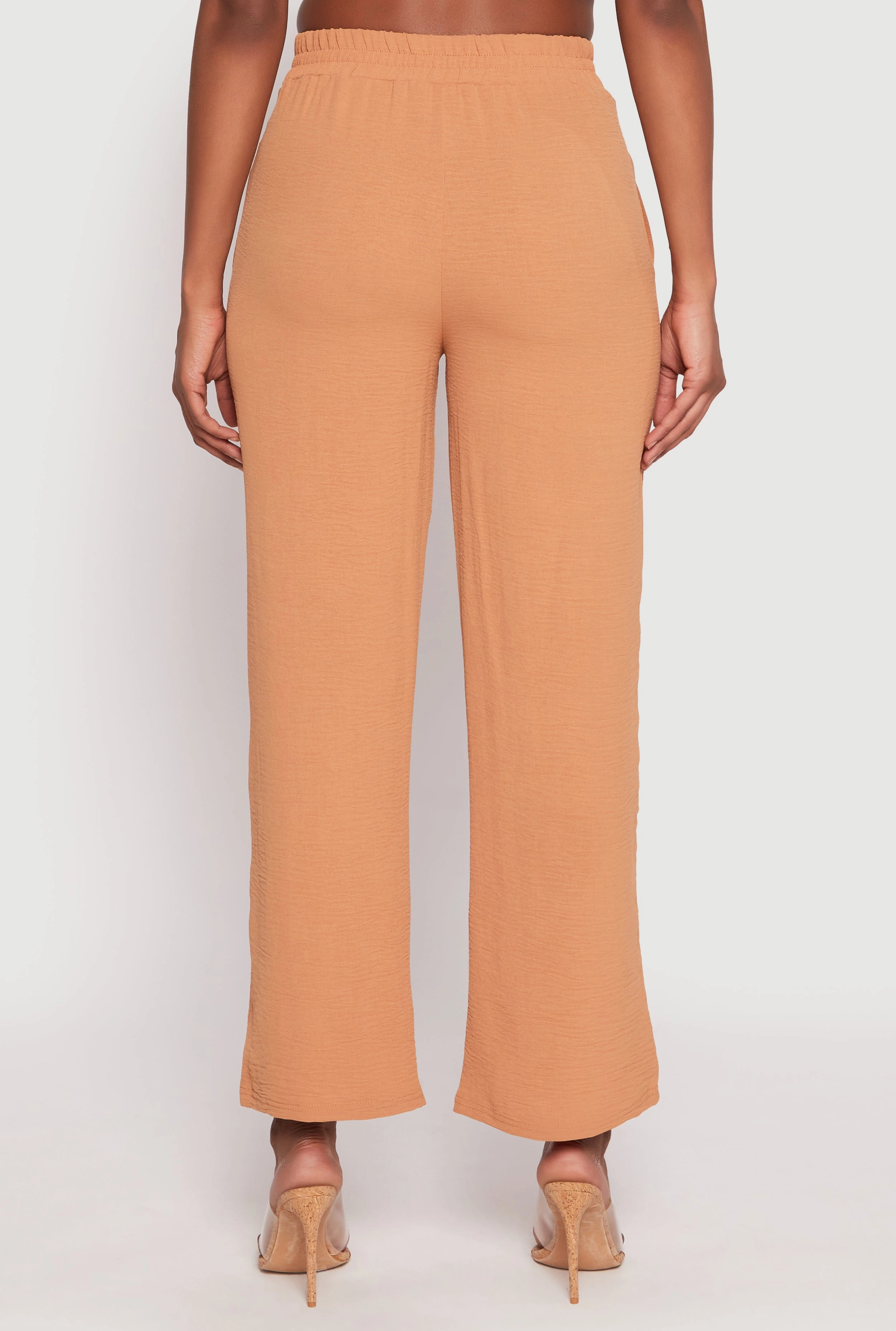 Airy Chain Detail Belted Front Pants