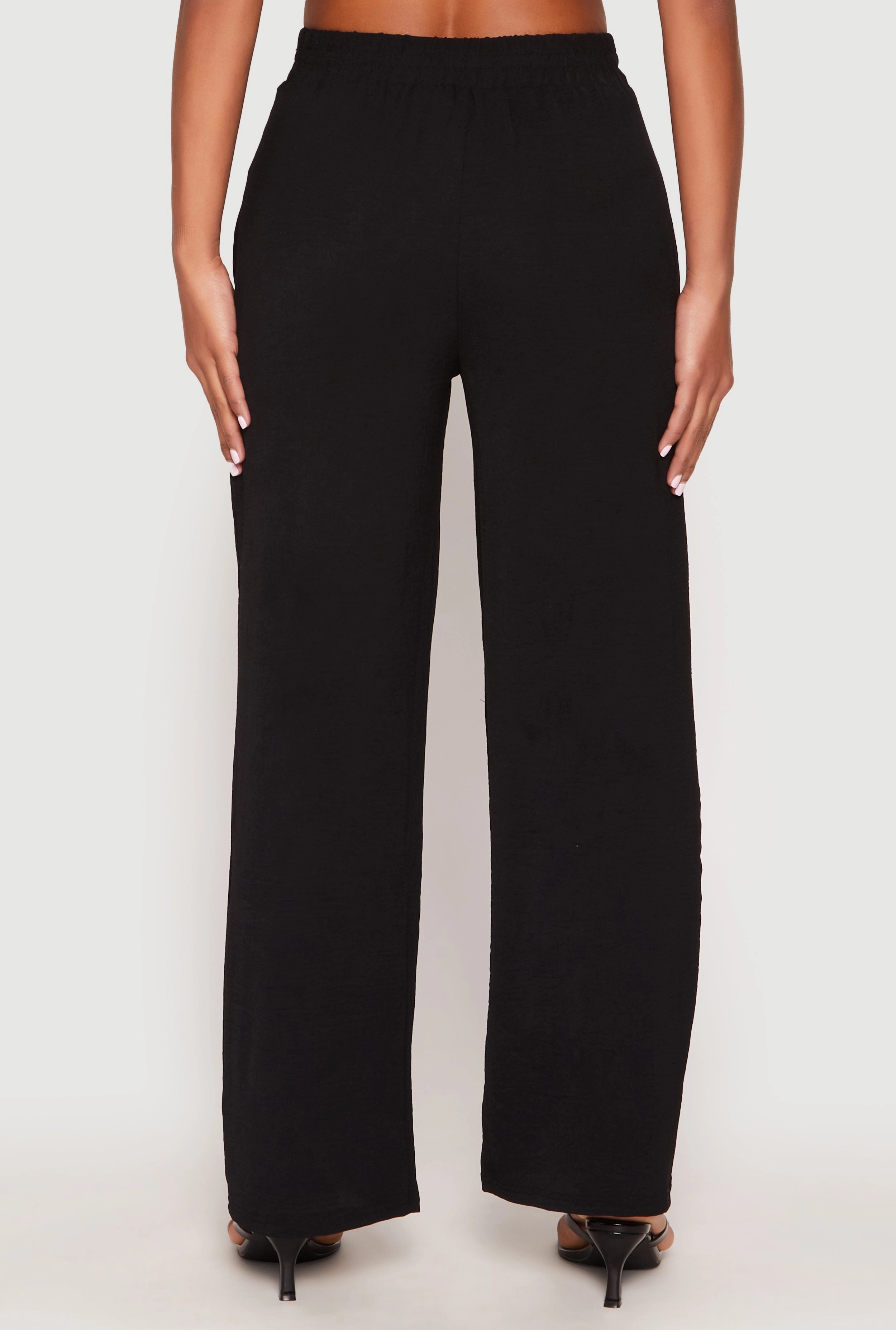 Airy Chain Detail Belted Front Pants