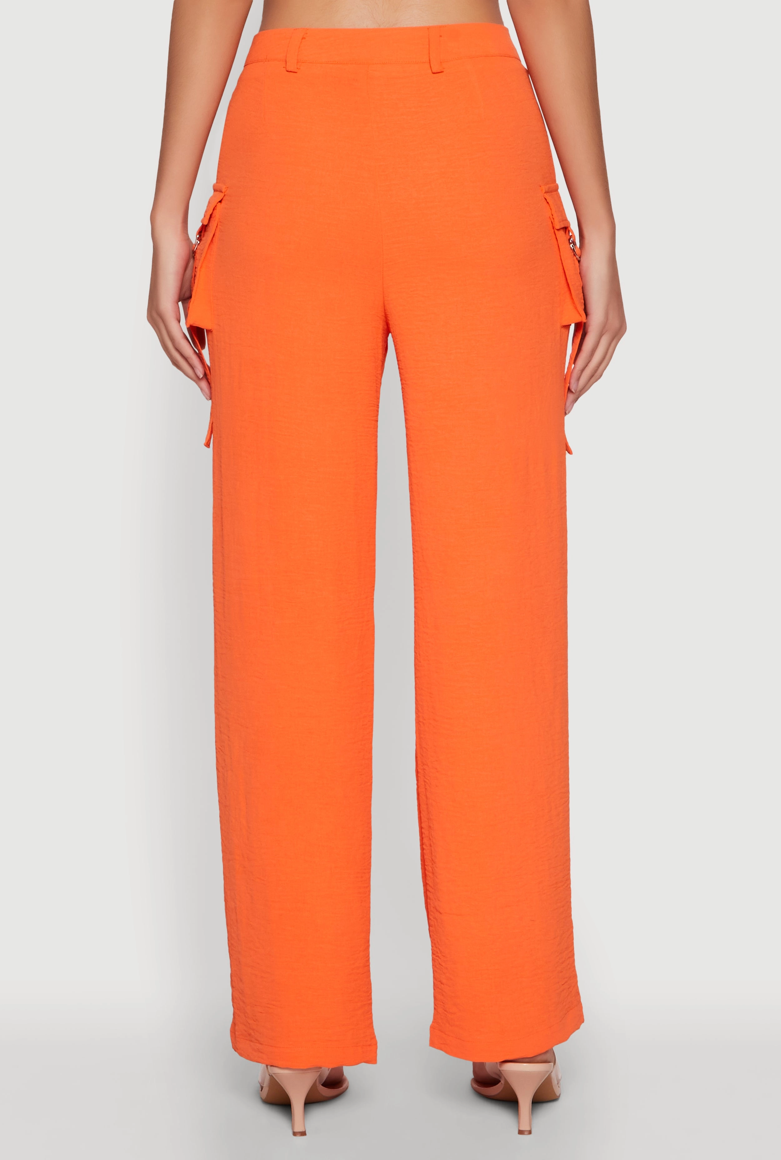 Airy High Waisted Cargo Pocket Pants