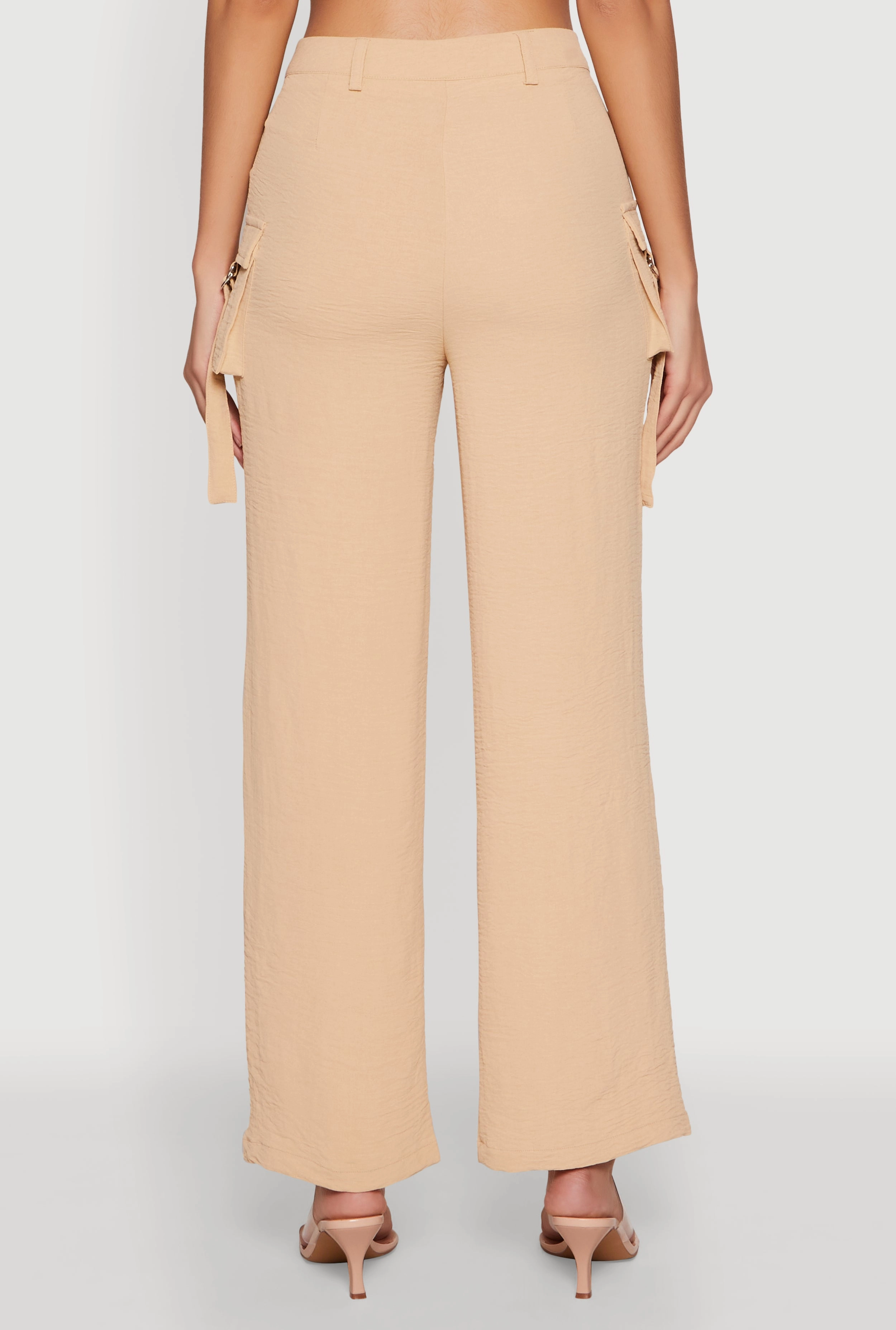 Airy High Waisted Cargo Pocket Pants