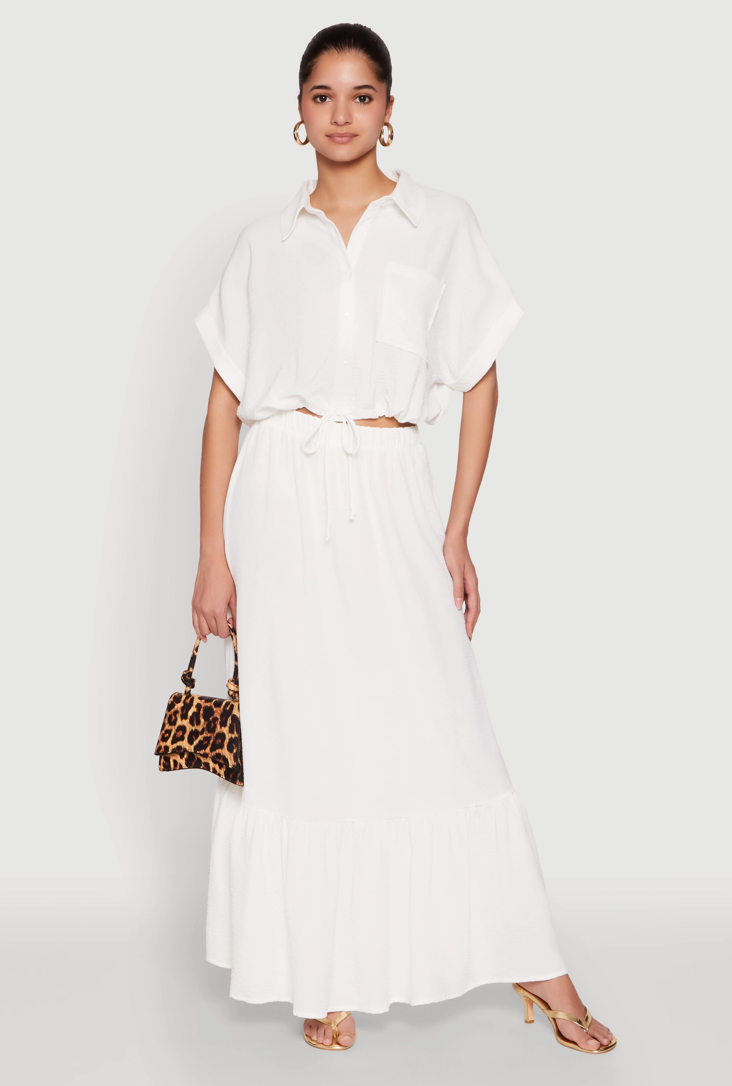 Airy High Waisted Tiered Skirt