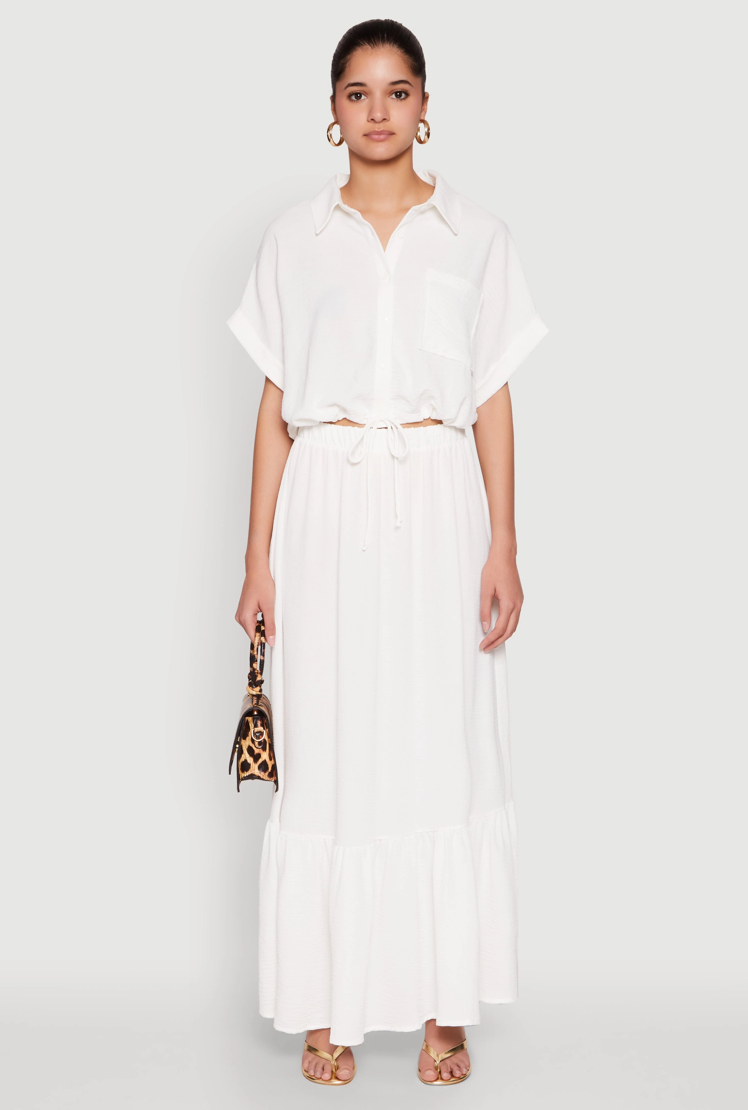 Airy High Waisted Tiered Skirt