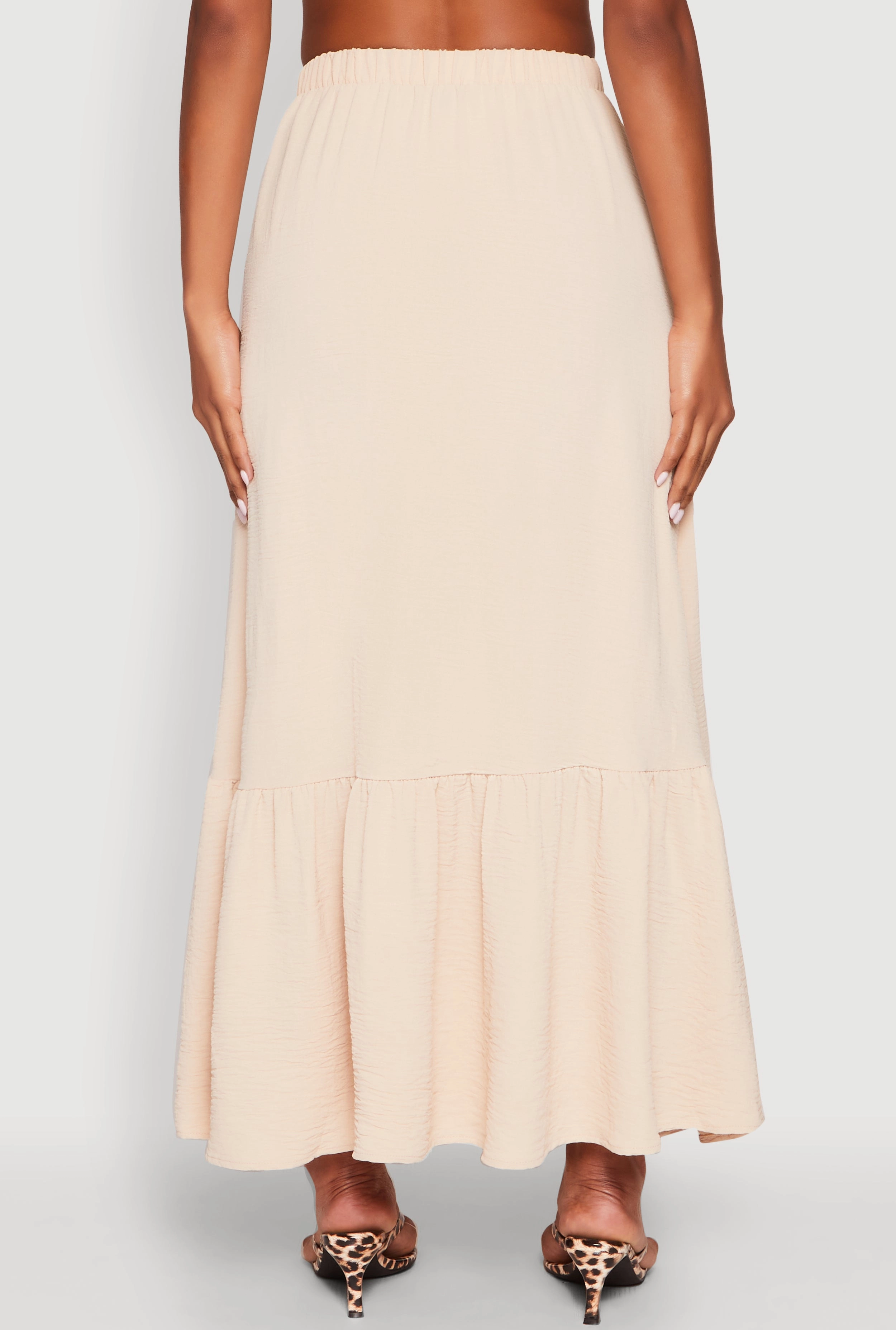 Airy High Waisted Tiered Skirt