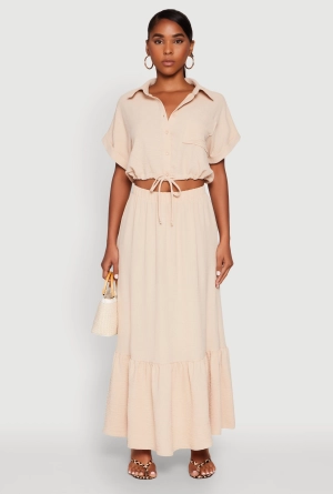 Airy High Waisted Tiered Skirt