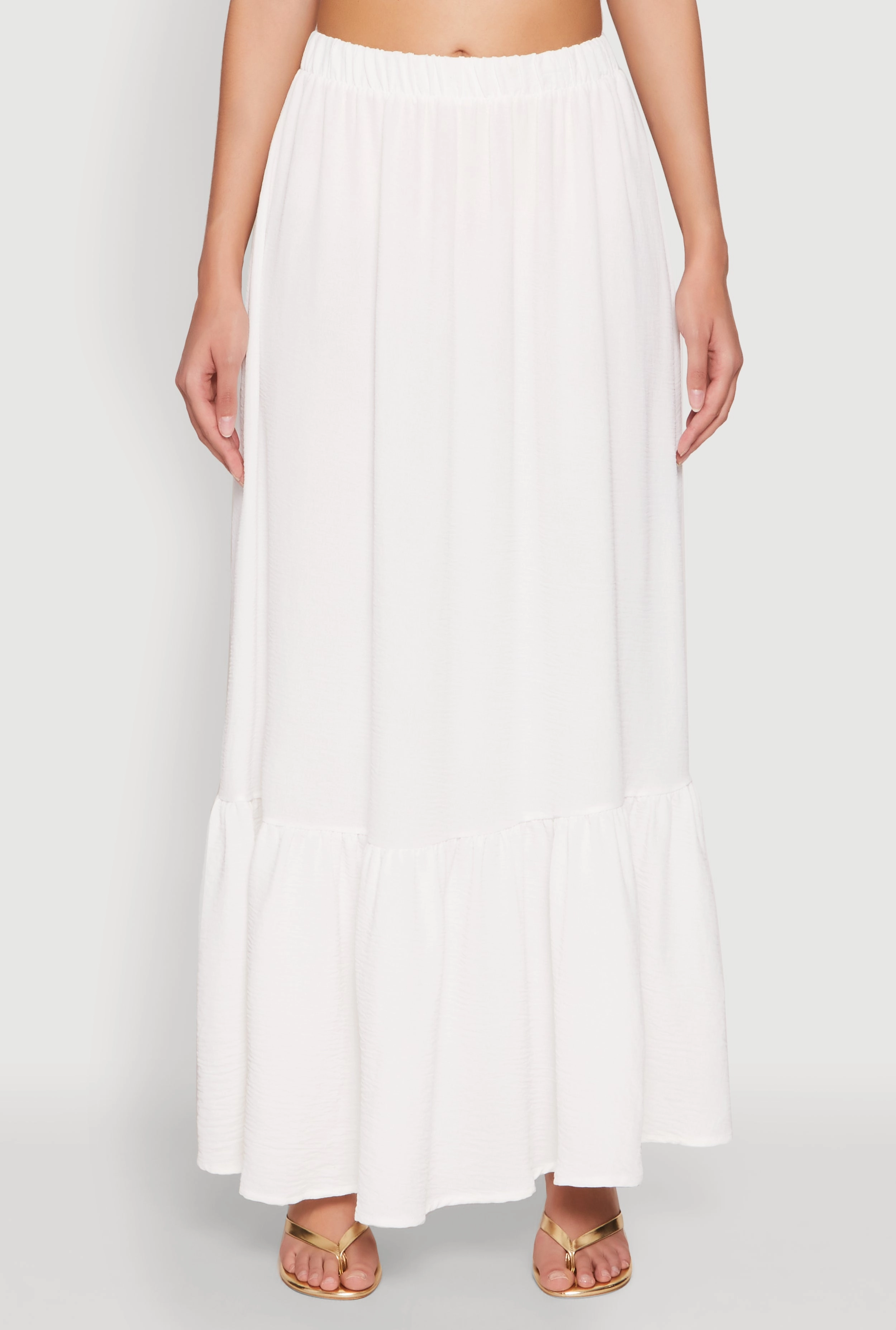 Airy High Waisted Tiered Skirt