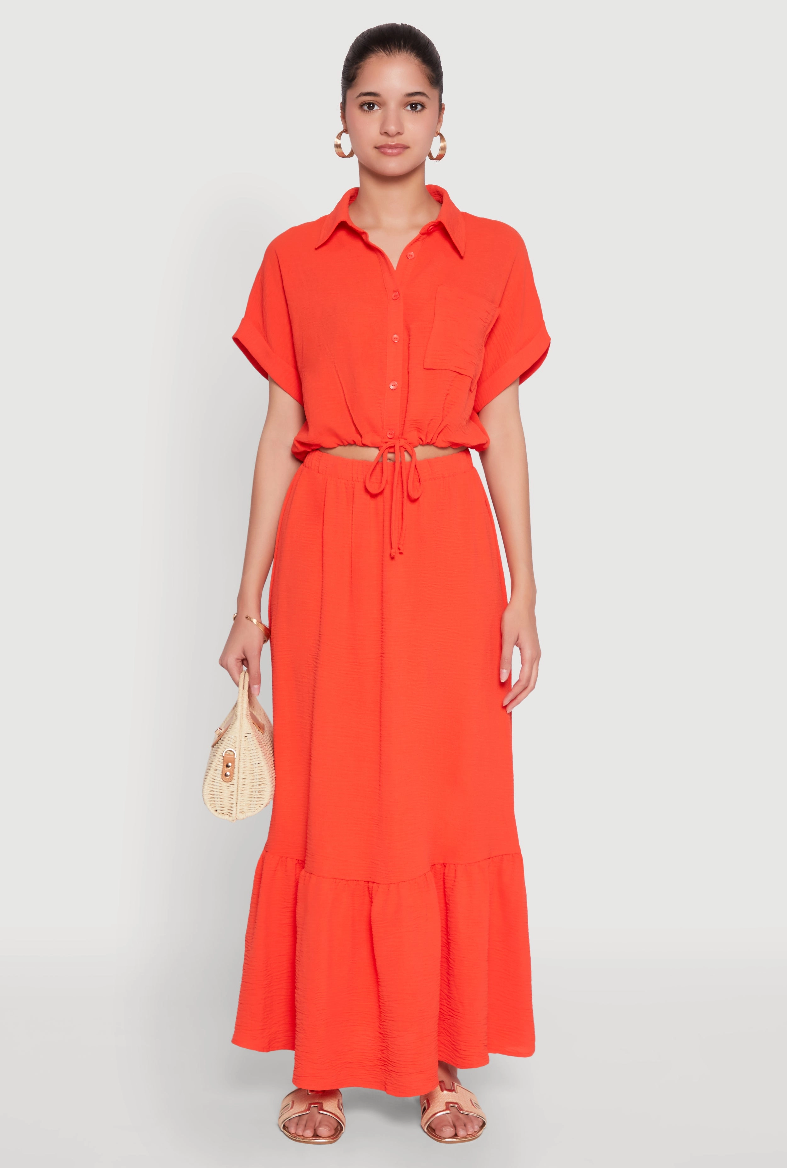 Airy High Waisted Tiered Skirt