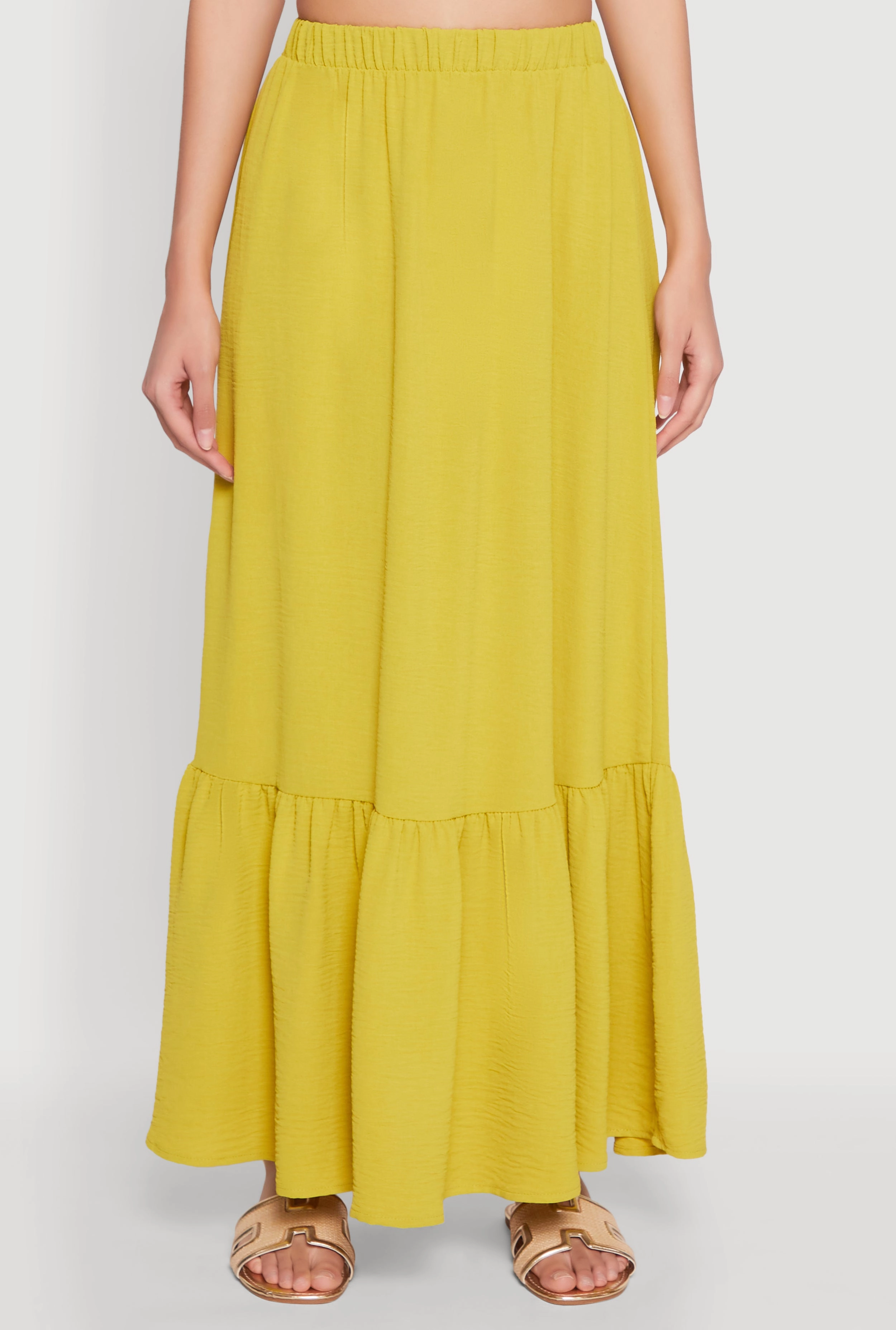 Airy High Waisted Tiered Skirt