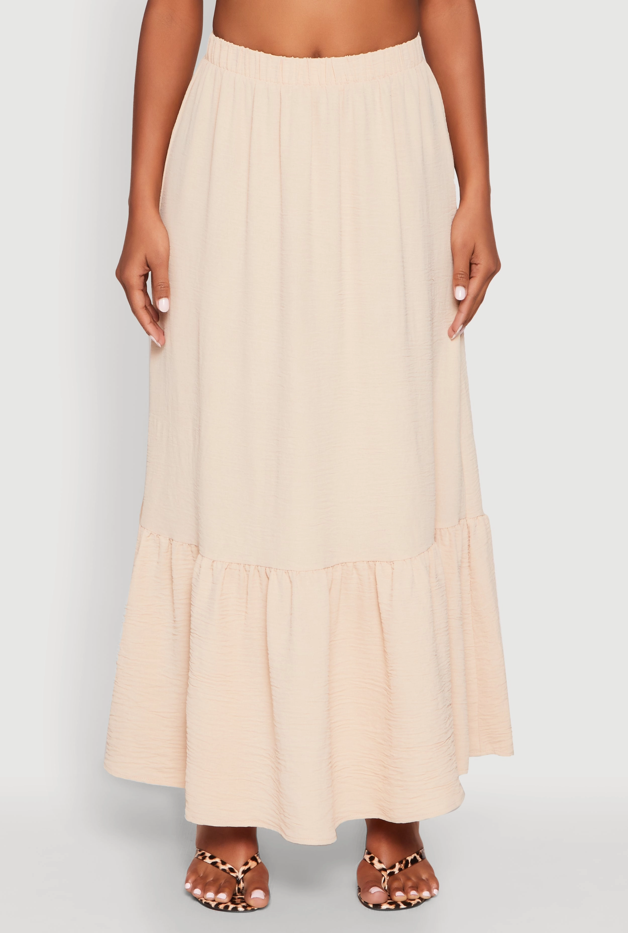 Airy High Waisted Tiered Skirt