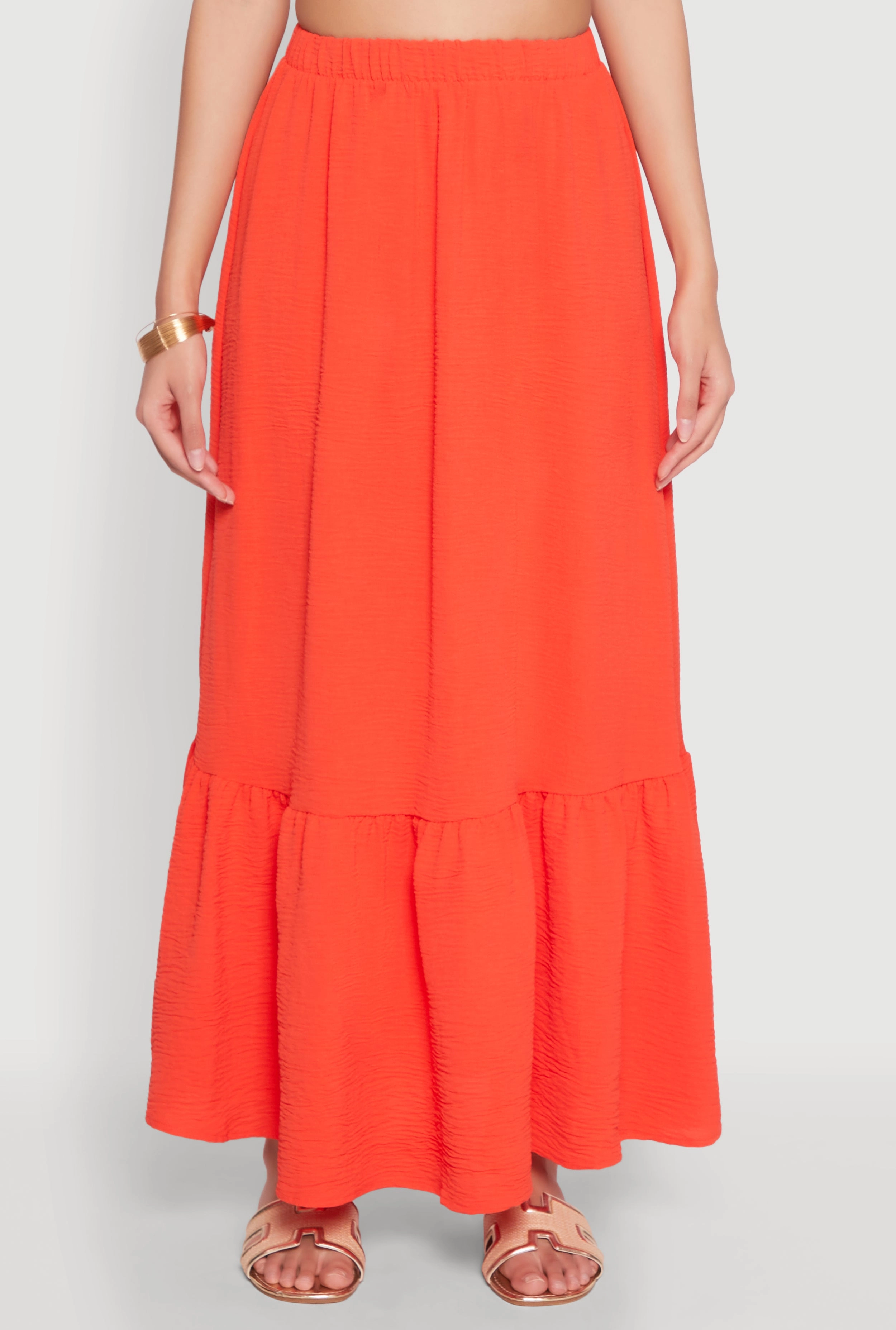 Airy High Waisted Tiered Skirt