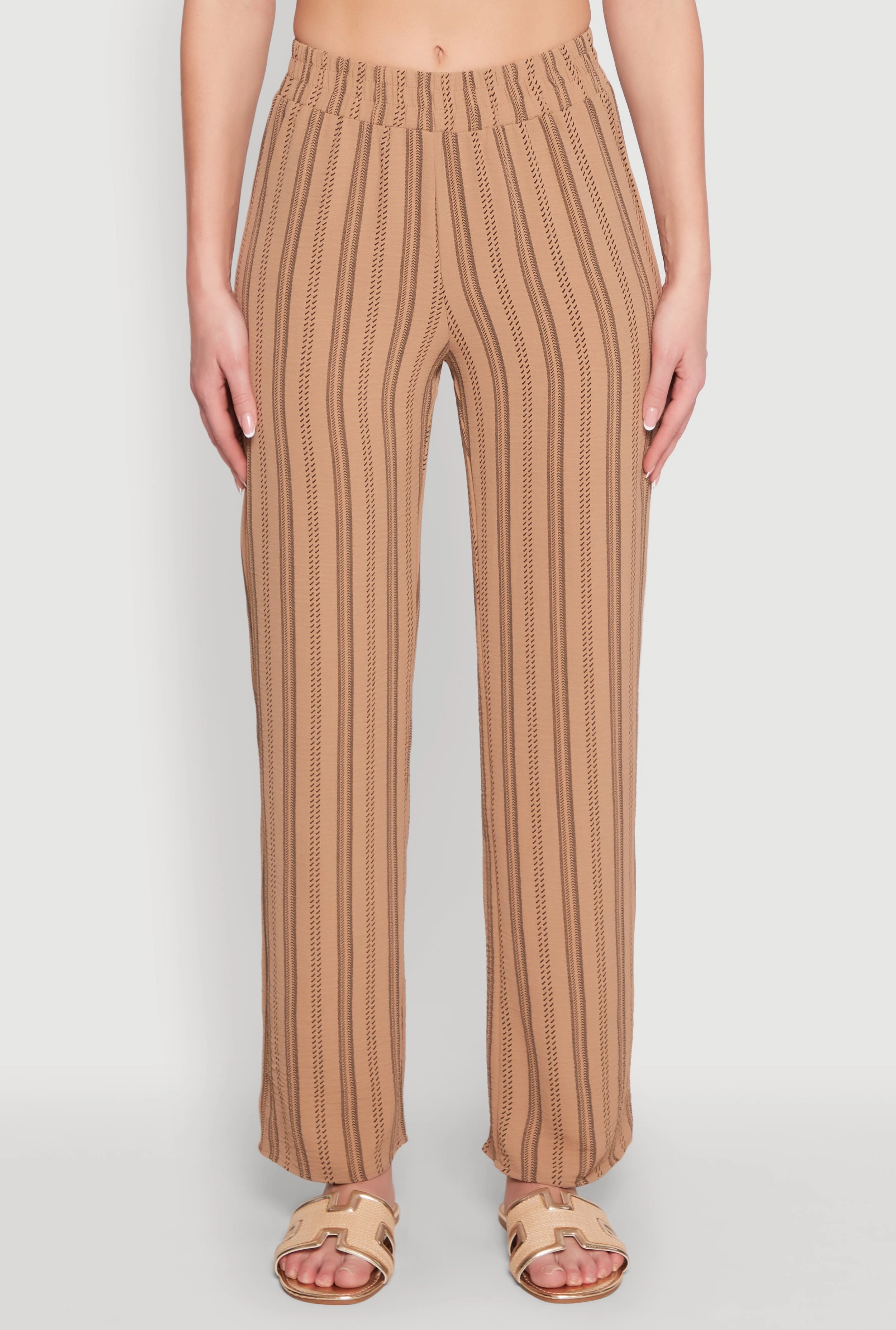 Airy Striped Pattern Pants