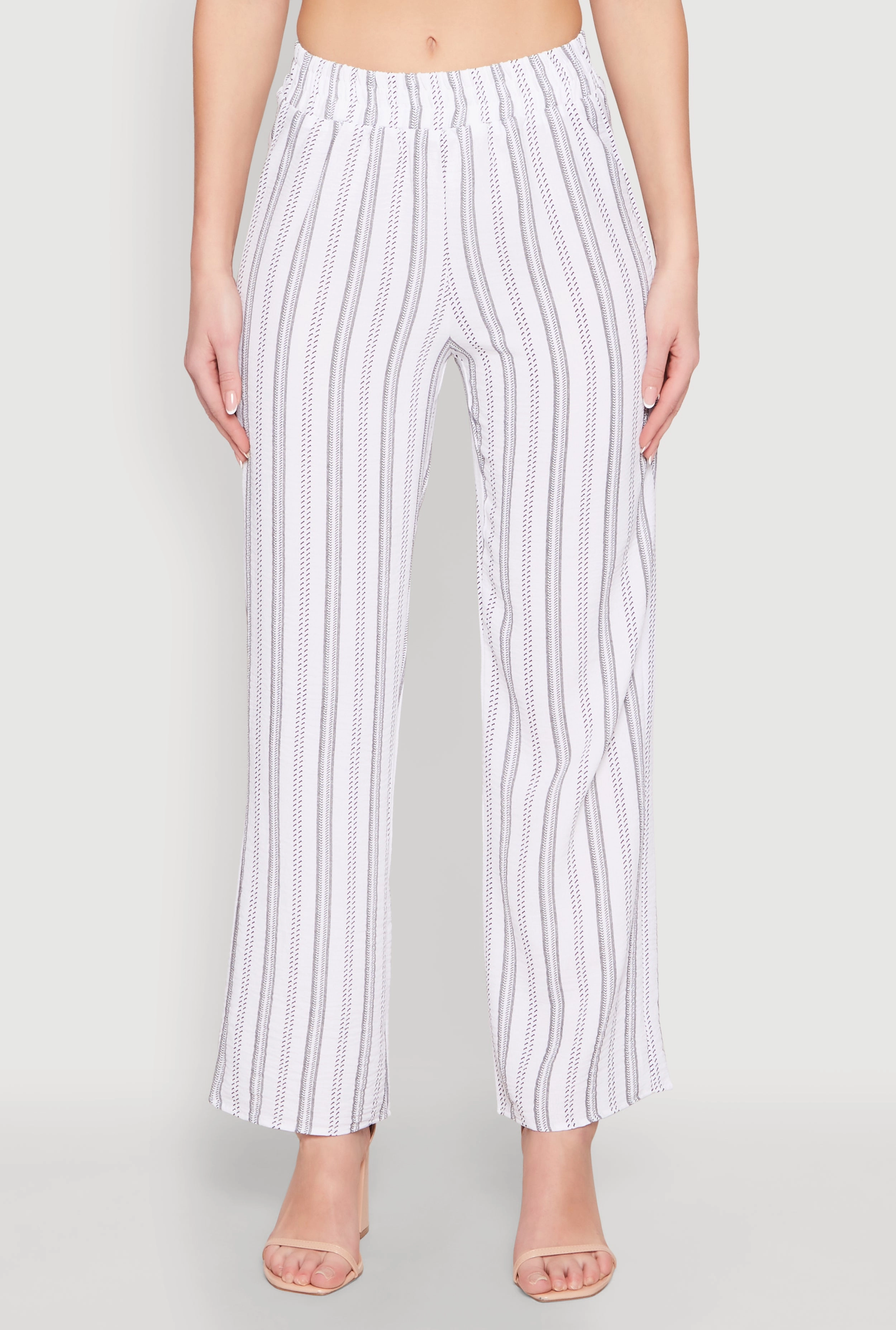Airy Striped Pattern Pants
