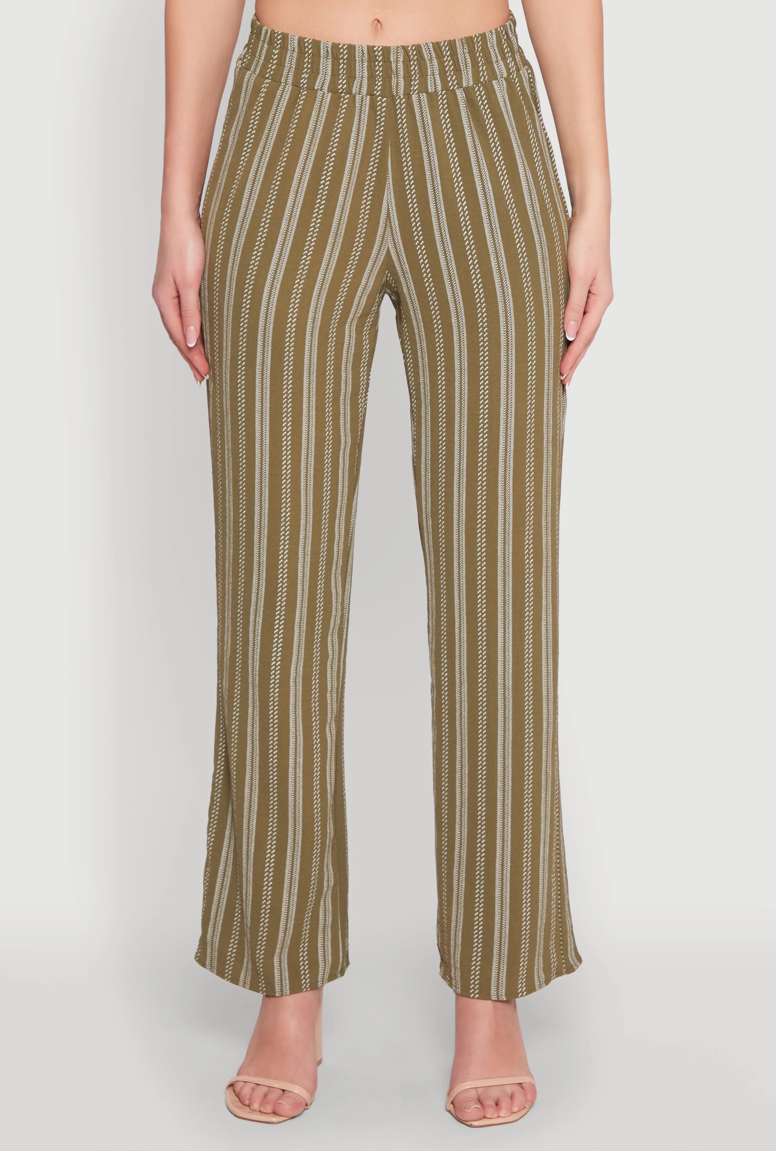 Airy Striped Pattern Pants