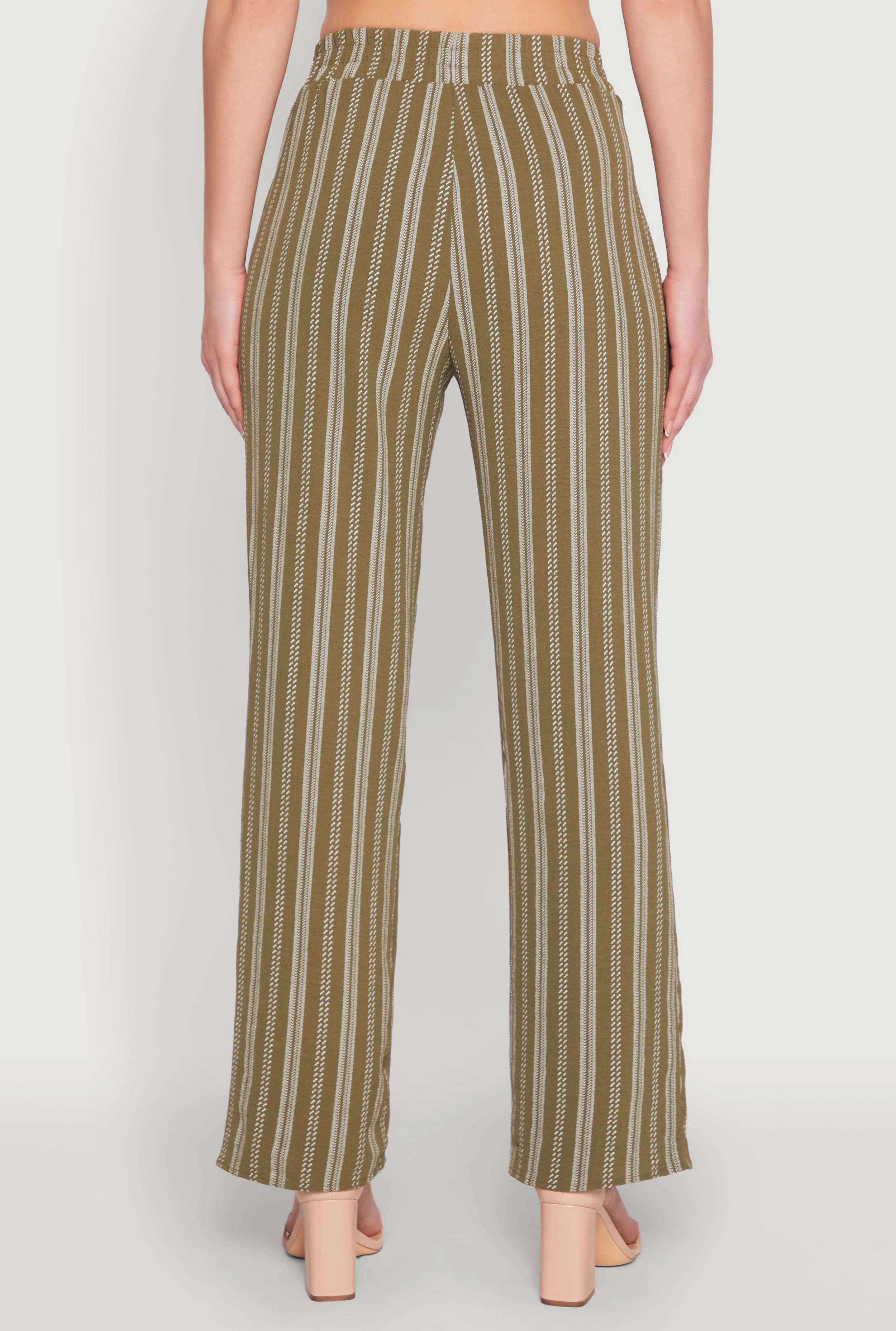 Airy Striped Pattern Pants