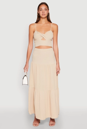 Airy Tiered Maxi Skirt