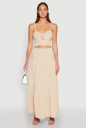 Airy Tiered Maxi Skirt