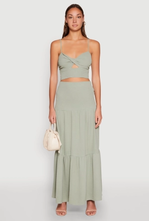 Airy Tiered Maxi Skirt