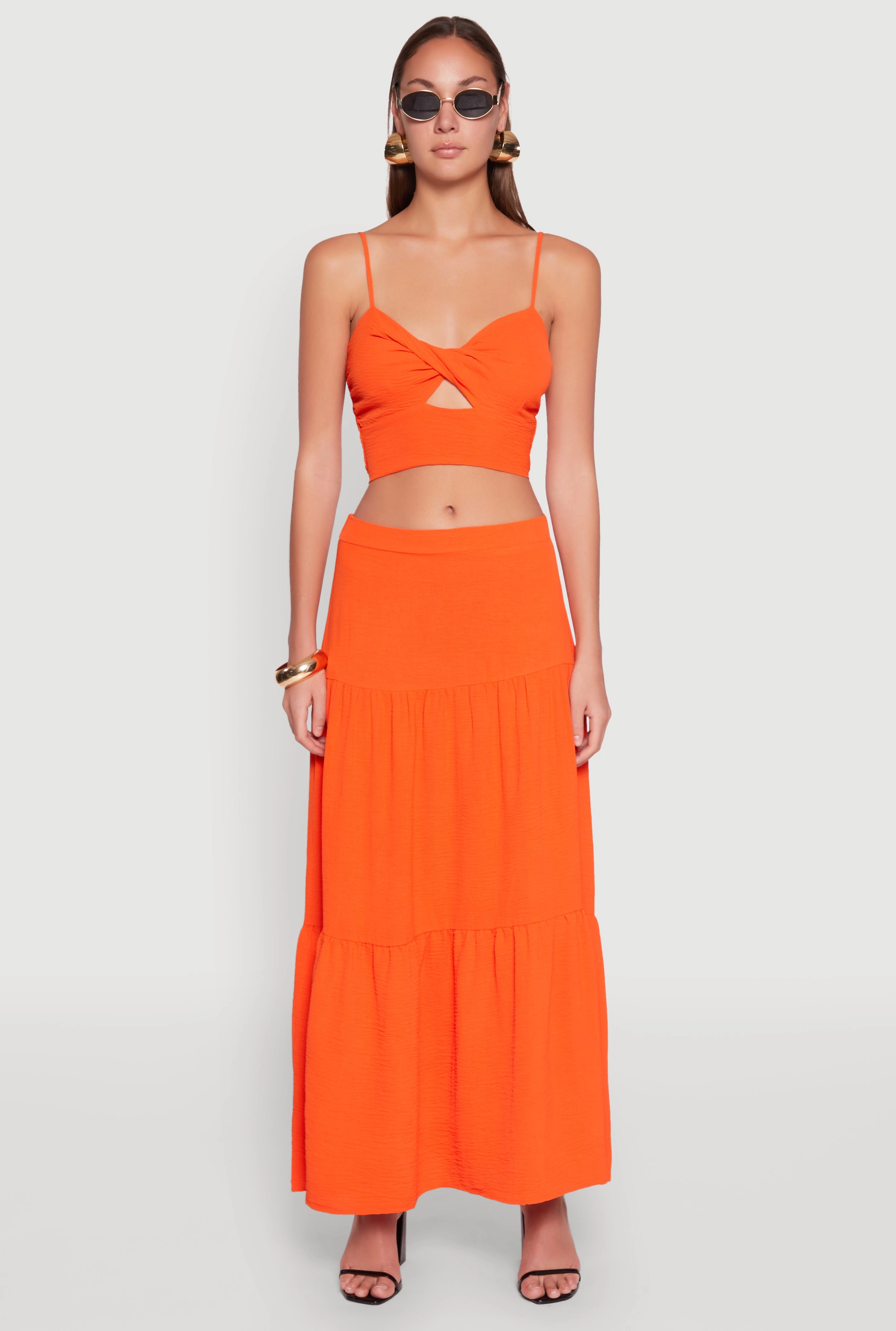 Airy Tiered Maxi Skirt