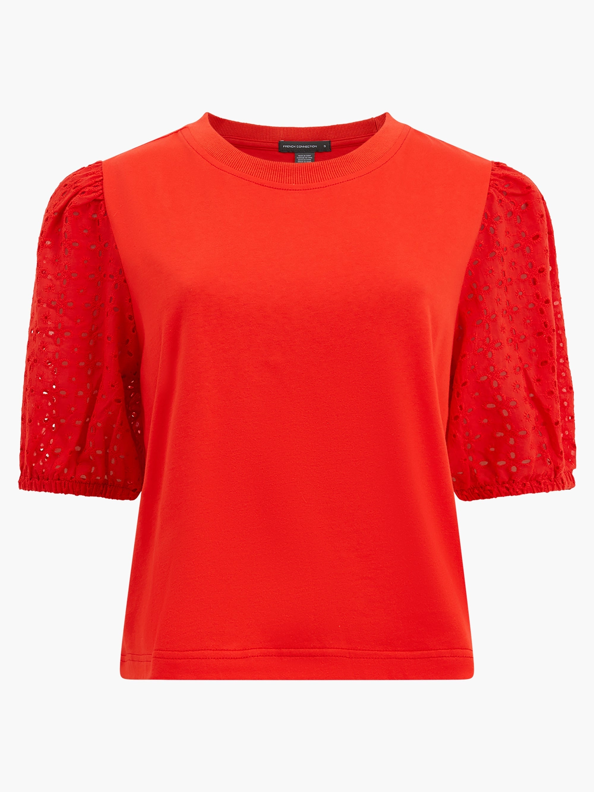 Anglaise Broderie Mix Sleeve Top