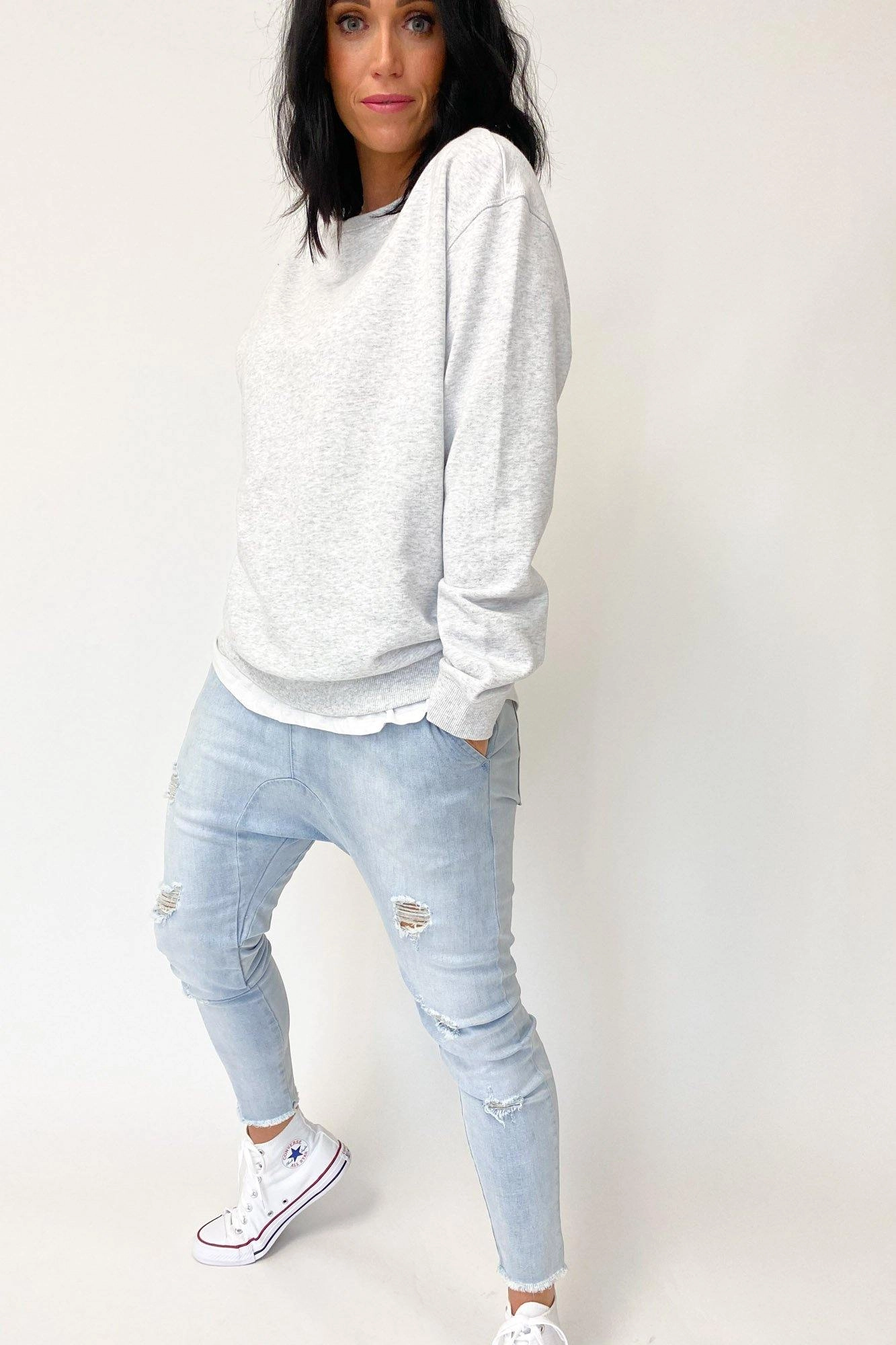AS Colour Premium Crew White Marle