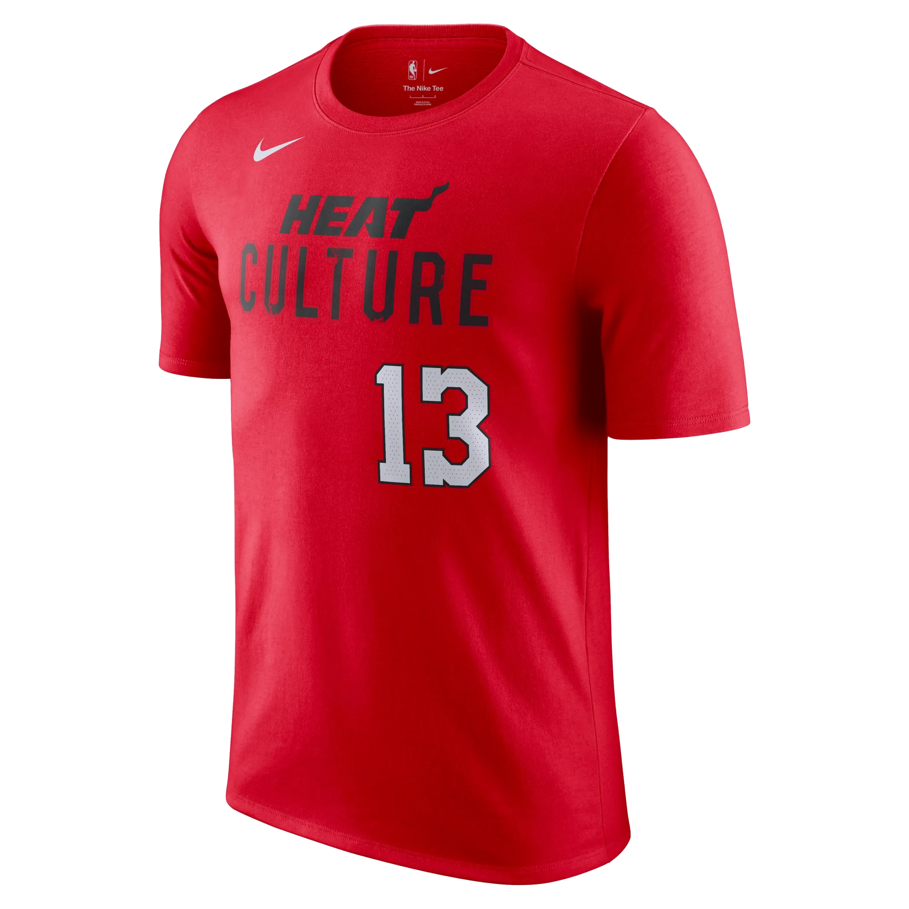 Bam Adebayo Nike HEAT Culture: Blood Red Name & Number Tee