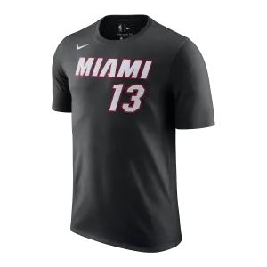 Bam Adebayo NIKE Miami HEAT Icon Black Name & Number Tee