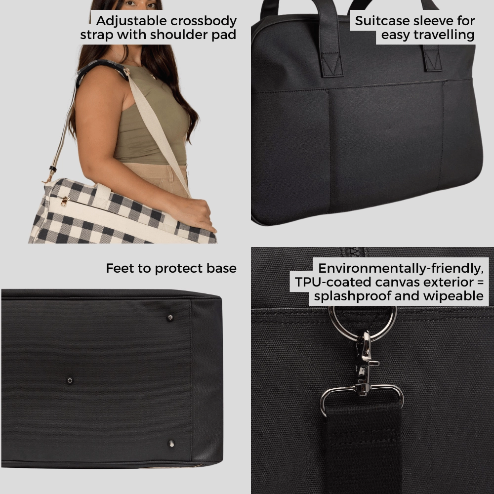 Bon Voyage Weekender Bag -- Houndstooth