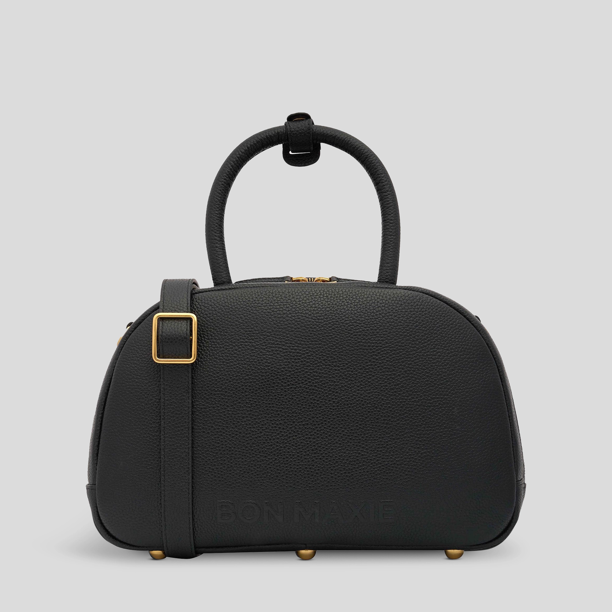 Bowler Crossbody Top Handle Bag -- Black