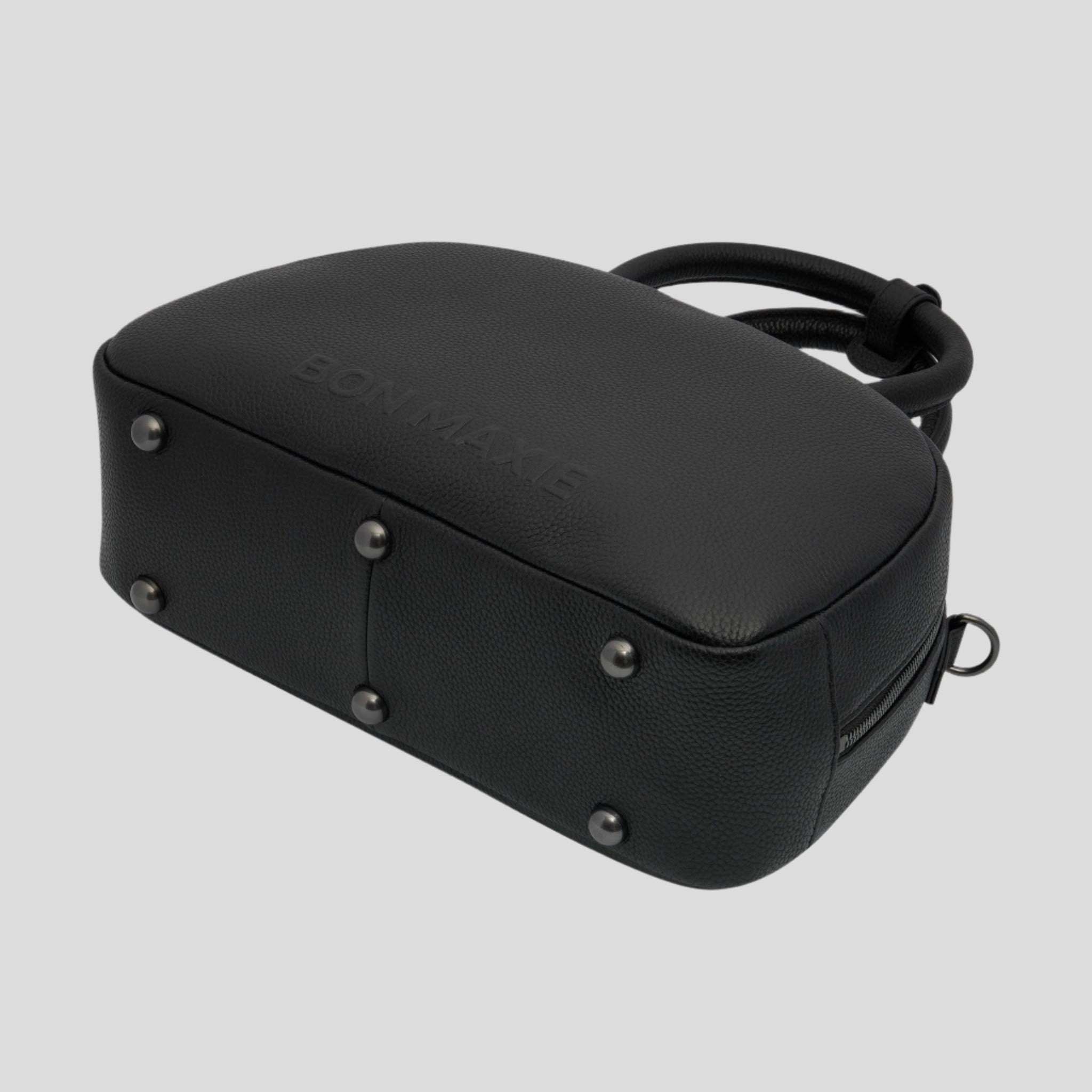 Bowler Crossbody Top Handle Bag -- Black