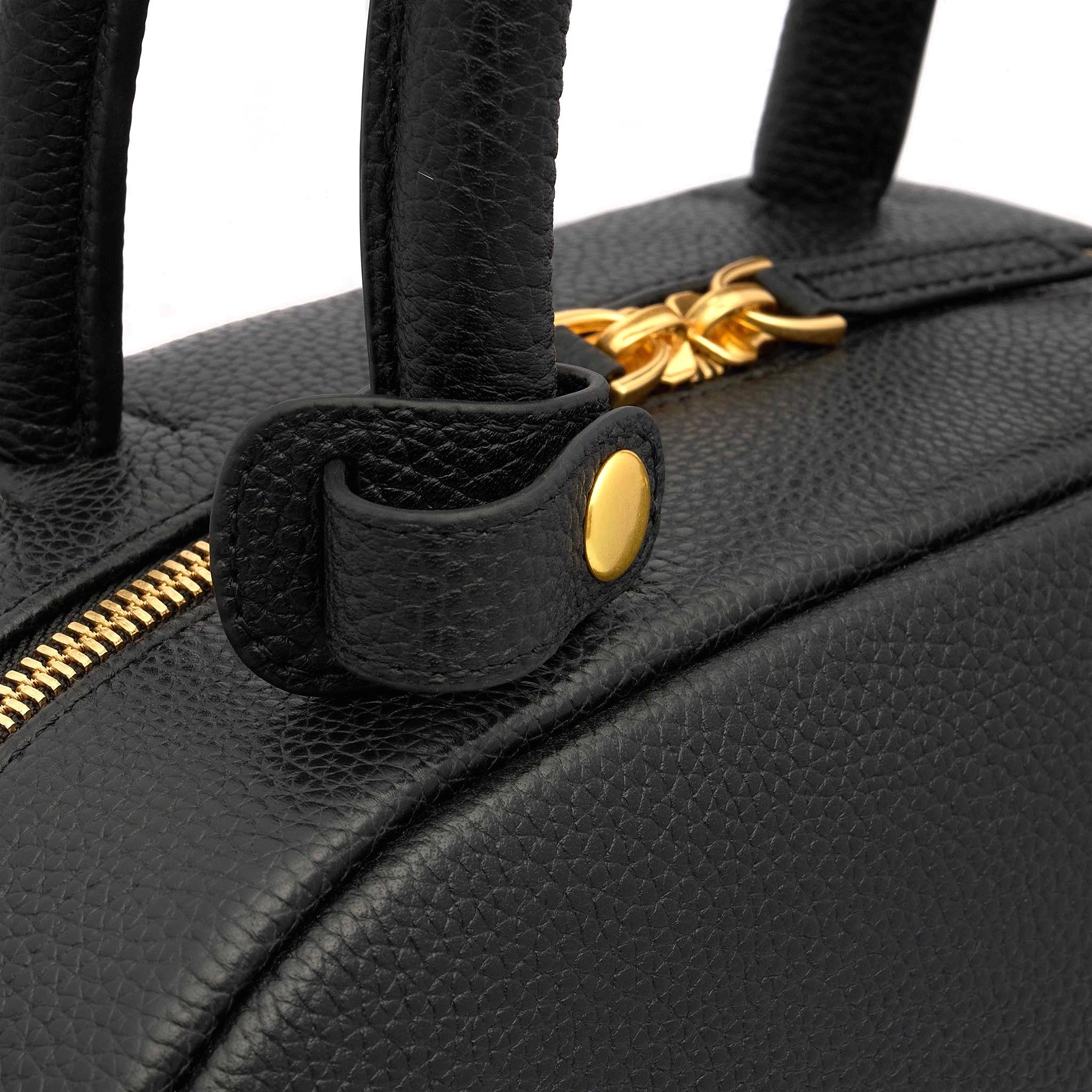 Bowler Crossbody Top Handle Bag -- Black