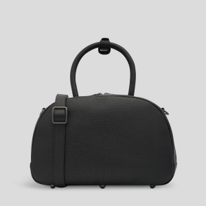 Bowler Crossbody Top Handle Bag -- Black
