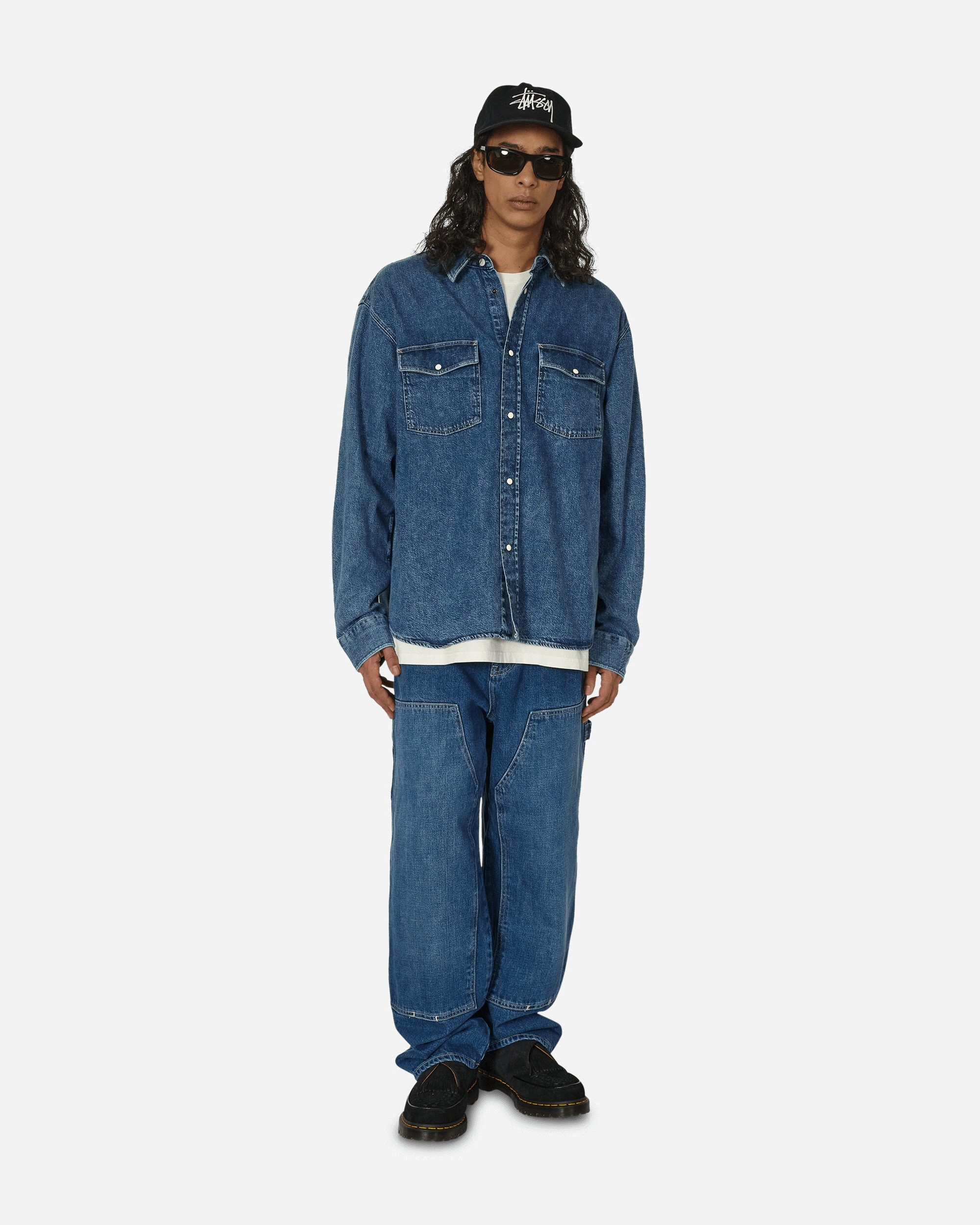 Boxy Western Denim Longsleeve Shirt Light Denim