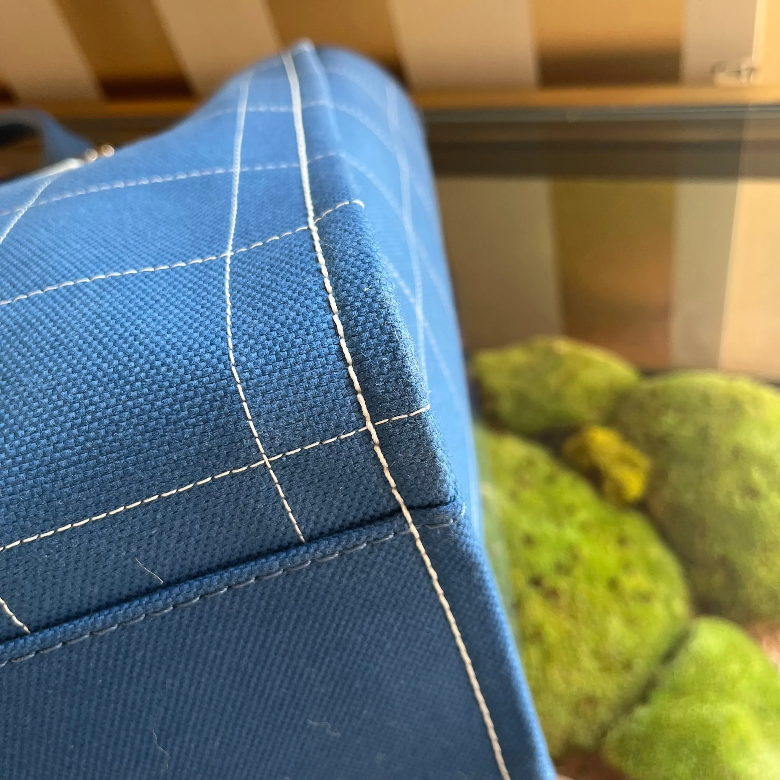 CHANEL Deauville Square Blue Tote