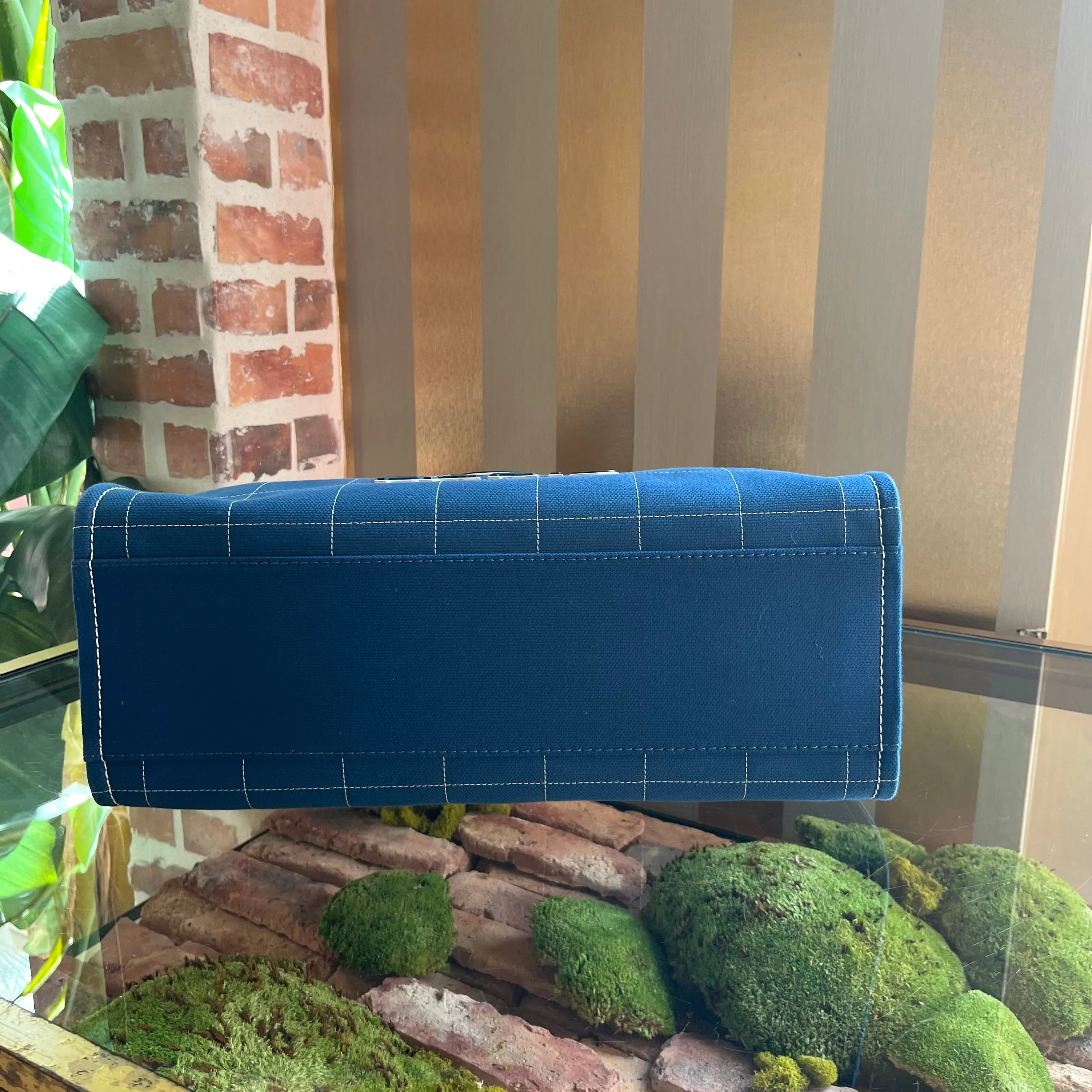 CHANEL Deauville Square Blue Tote