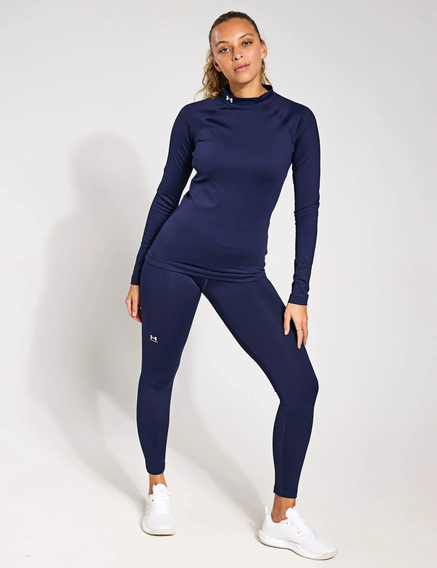ColdGear Leggings - Midnight Navy/White