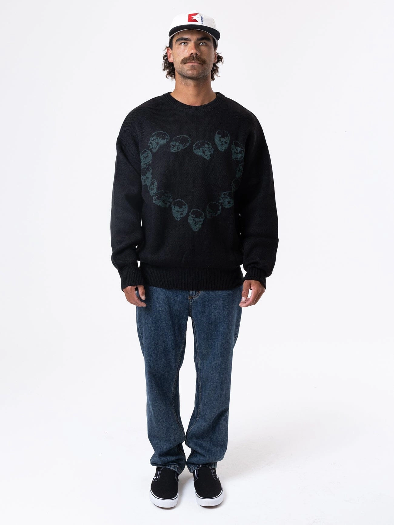 Controlled Damage Crew Knit - Black