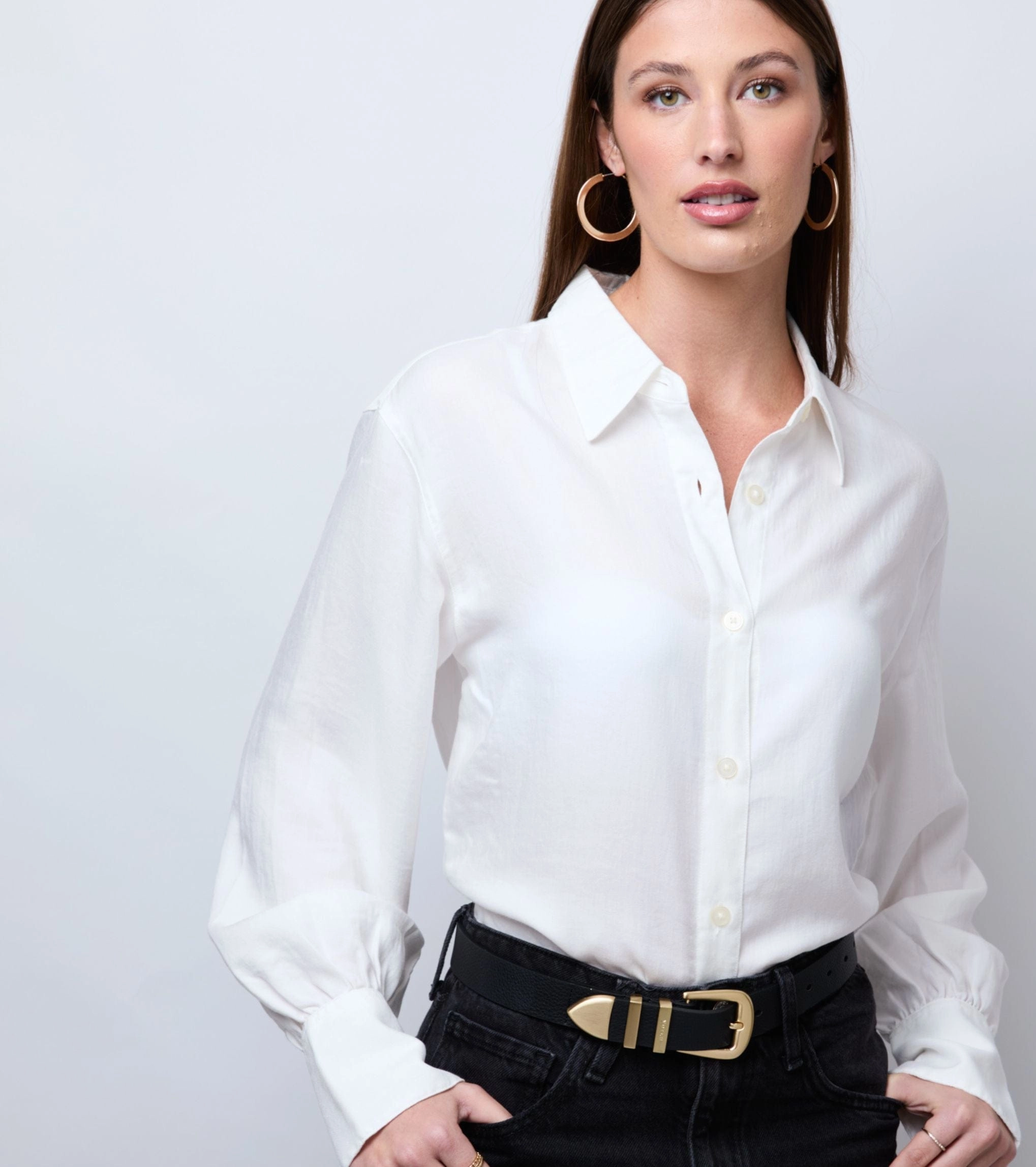 Daisy Unisex Vegan Bio-Based Bamboo Western Belt | Black