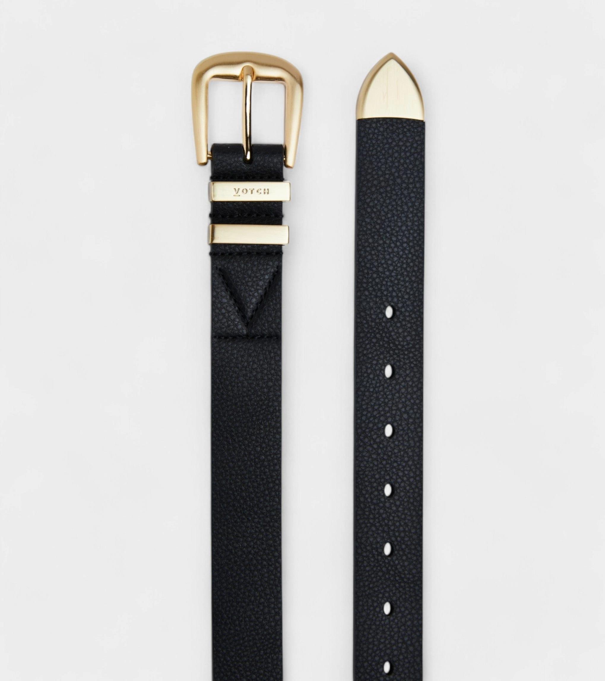 Daisy Unisex Vegan Bio-Based Bamboo Western Belt | Black