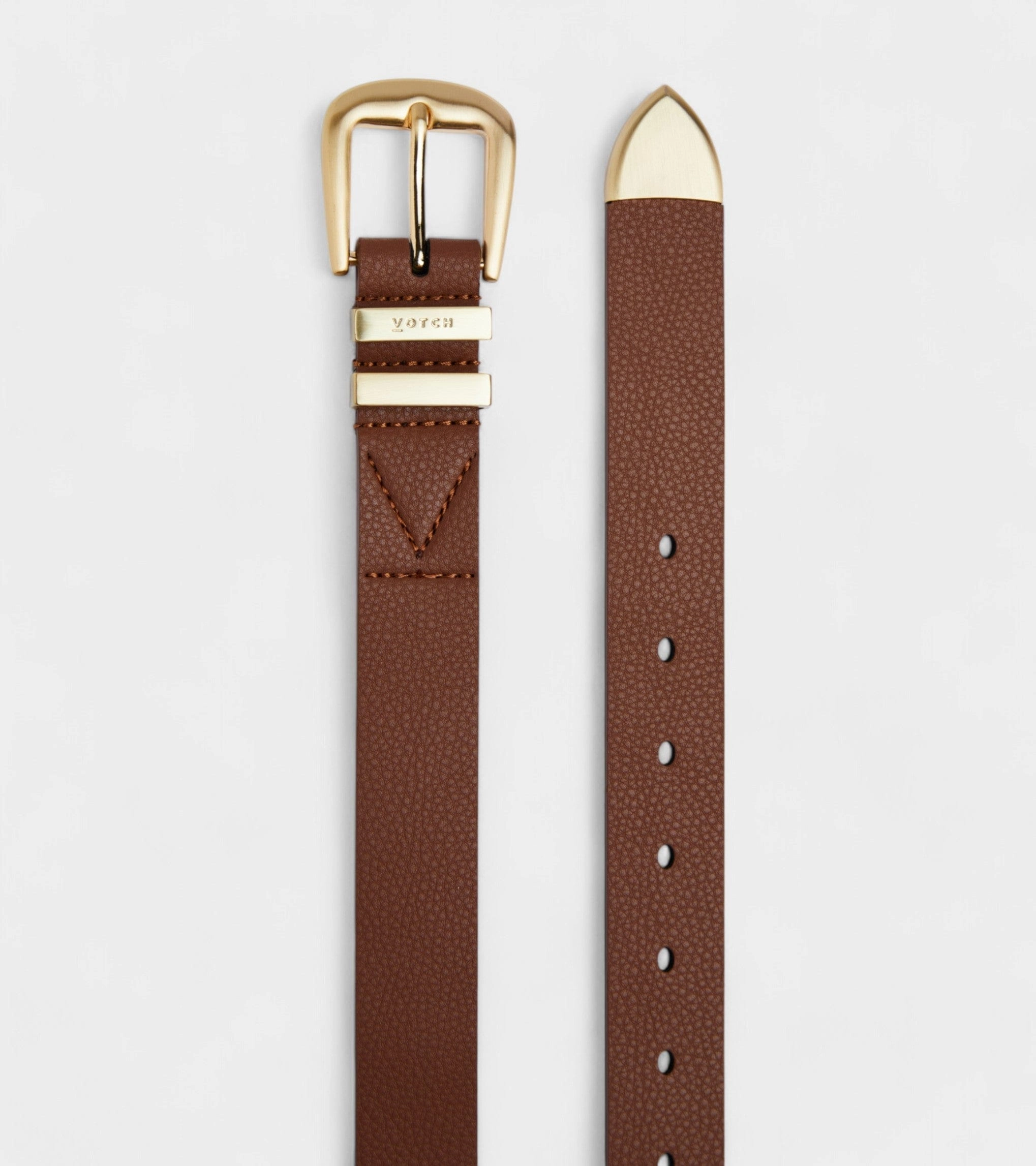 Daisy Unisex Vegan Bio-Based Bamboo Western Belt | Brown