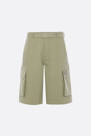 denim cargo shorts with belt