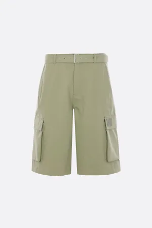 denim cargo shorts with belt
