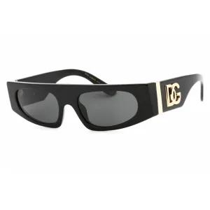 Dolce & Gabbana Women's Sunglasses - Black Full Rim Rectangular Frame | 0Dg4411 501/87