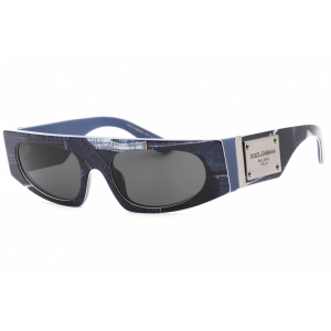 Dolce & Gabbana Women's Sunglasses - Denim Full Rim Rectangular Frame | 0Dg4411 340287