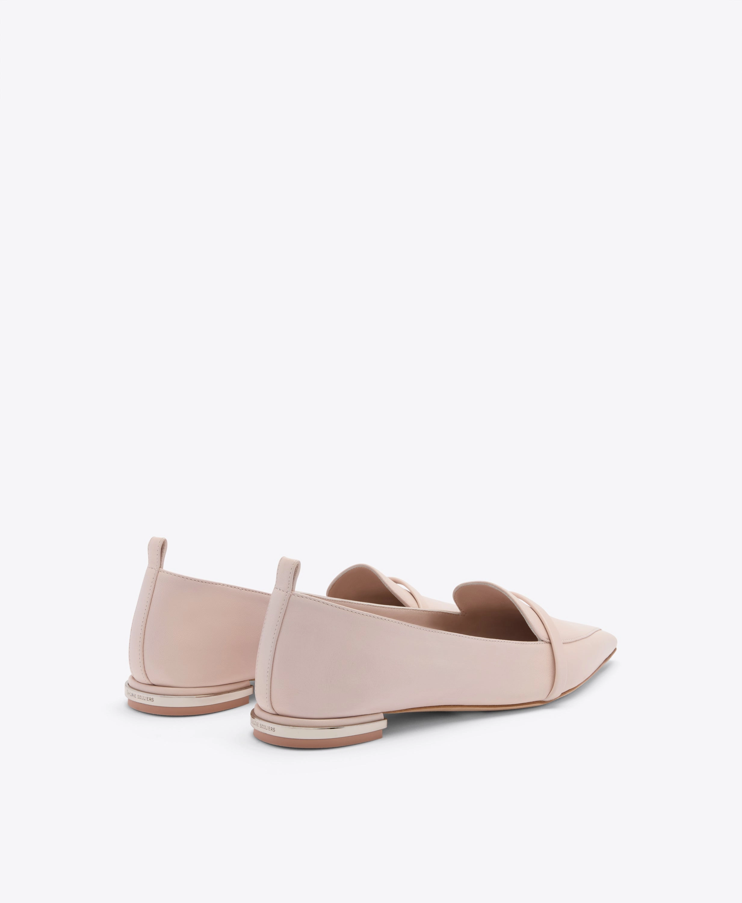 Dora Pale Pink Leather Loafers