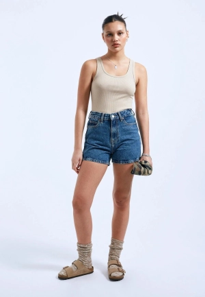 DR DENIM - SHORT NORA - STEAM MID RETRO - PÉ25