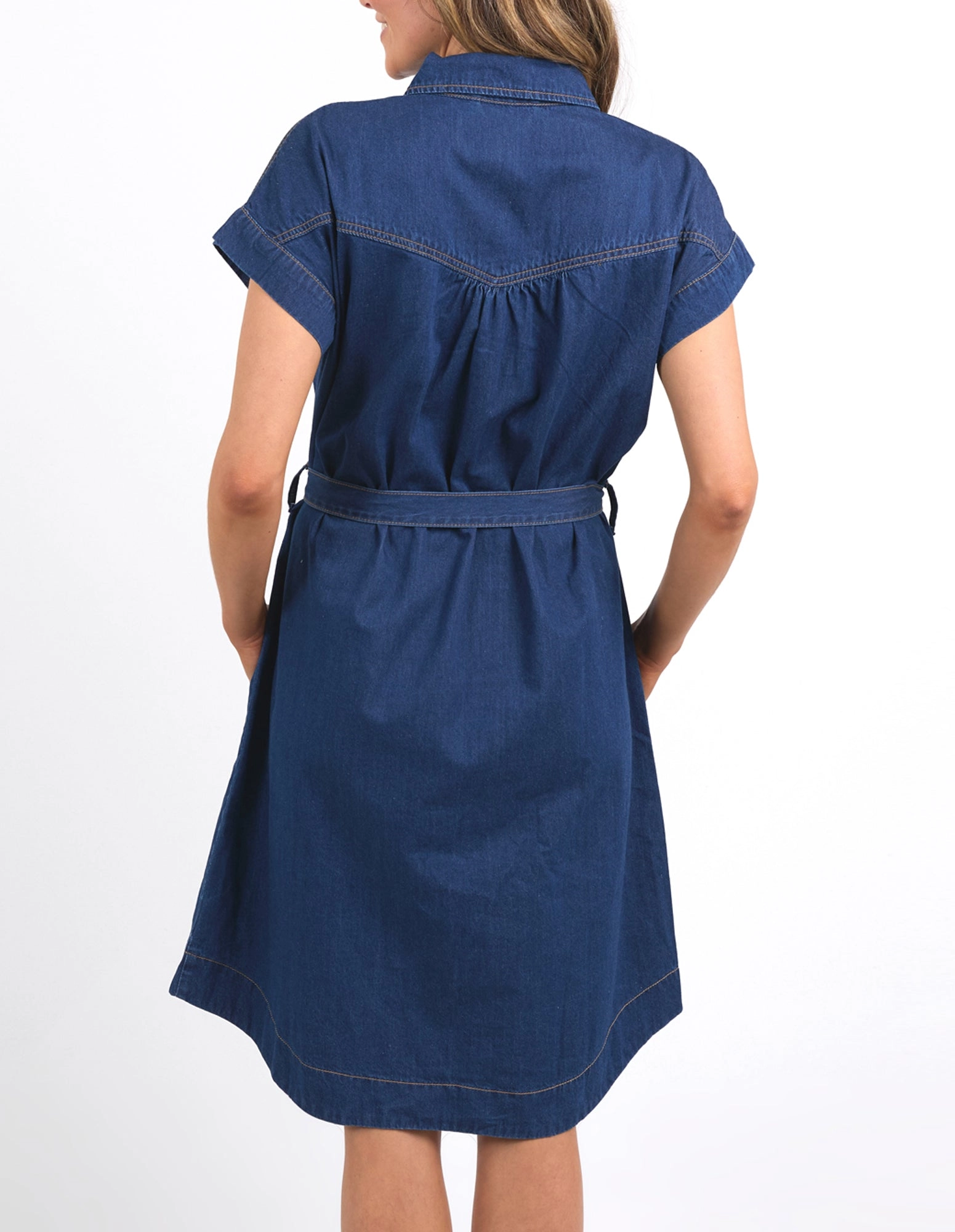 Elm Everleigh Denim Dress Dark Blue Wash
