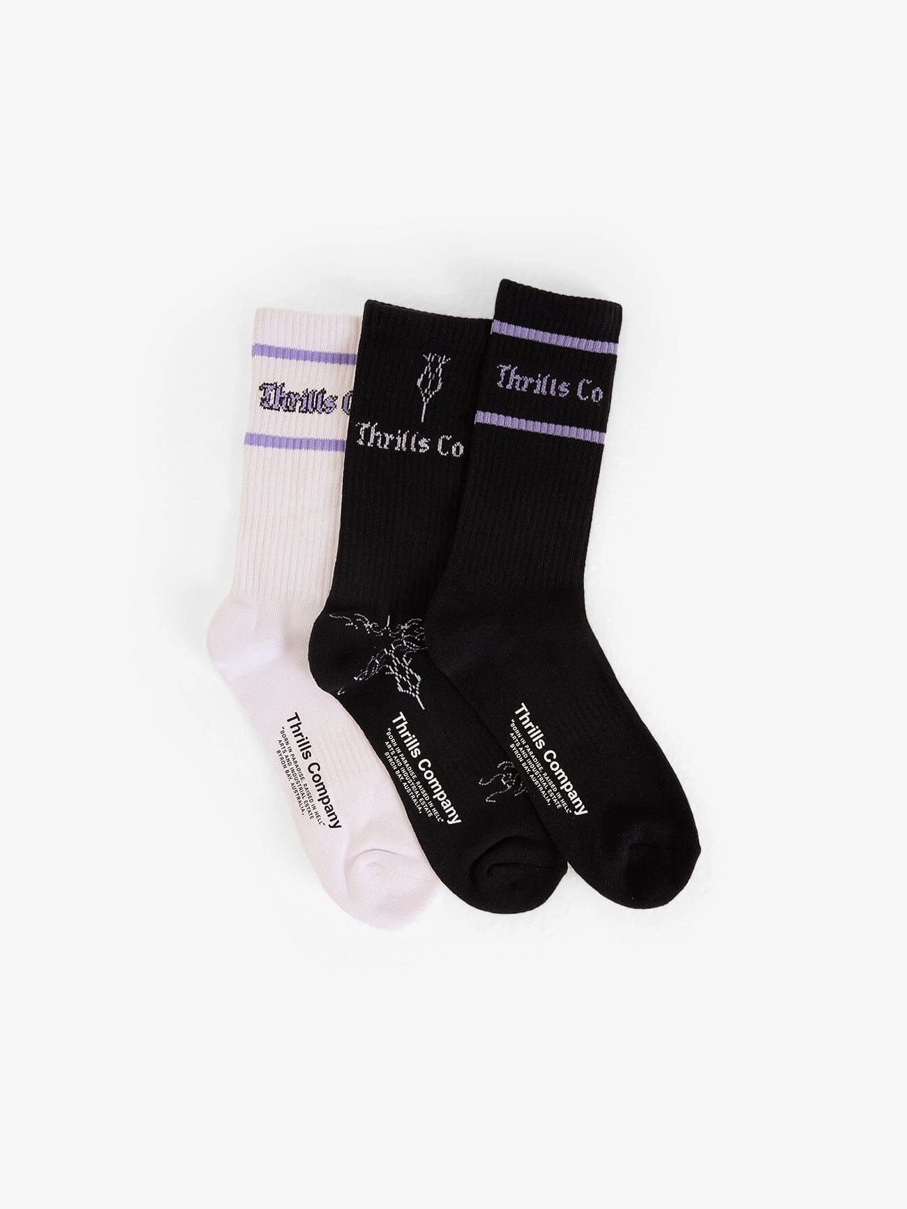 Filter 3 Pack Sock - White - Black - Black Filter