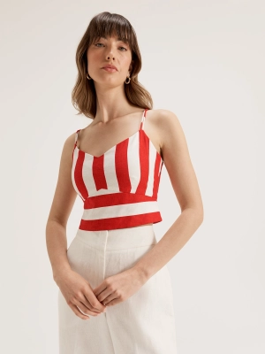 Flamingo Stripe Top