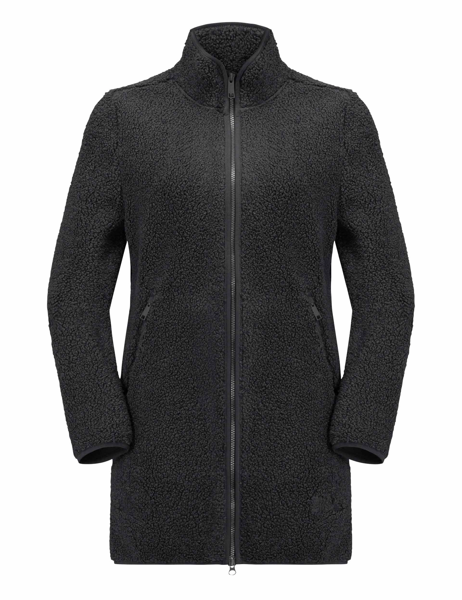 High Curl Coat - Black