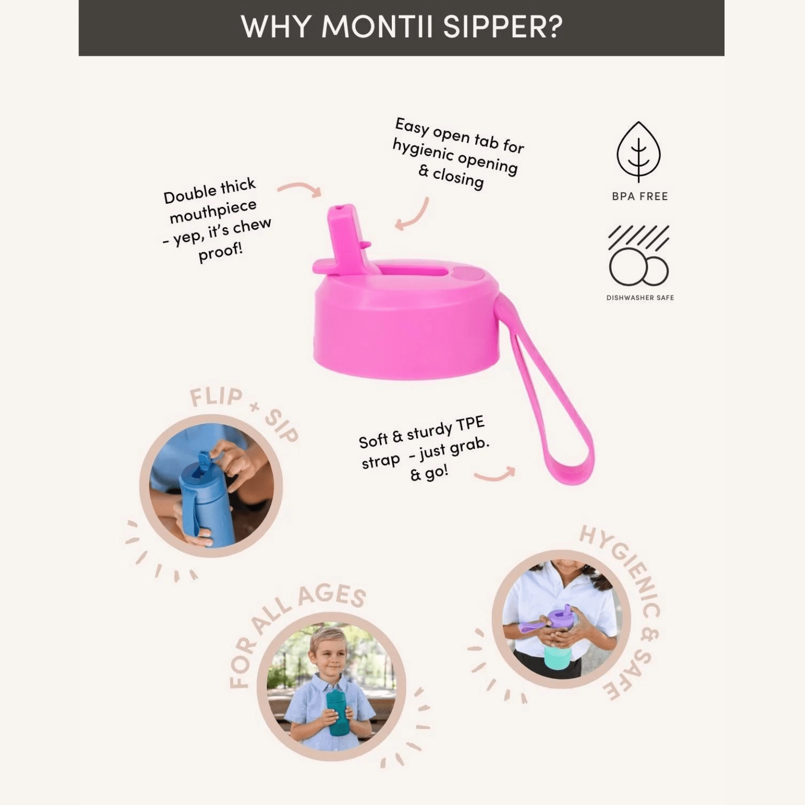 Insulated Drink Bottle 1L -- Montii Floss